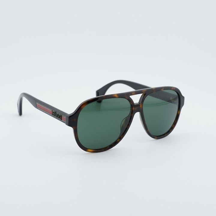 Gucci Gucci GG0463S 003 Sunglasses Havana Aviator Frame, Green Size ONE SIZE - 5 Thumbnail