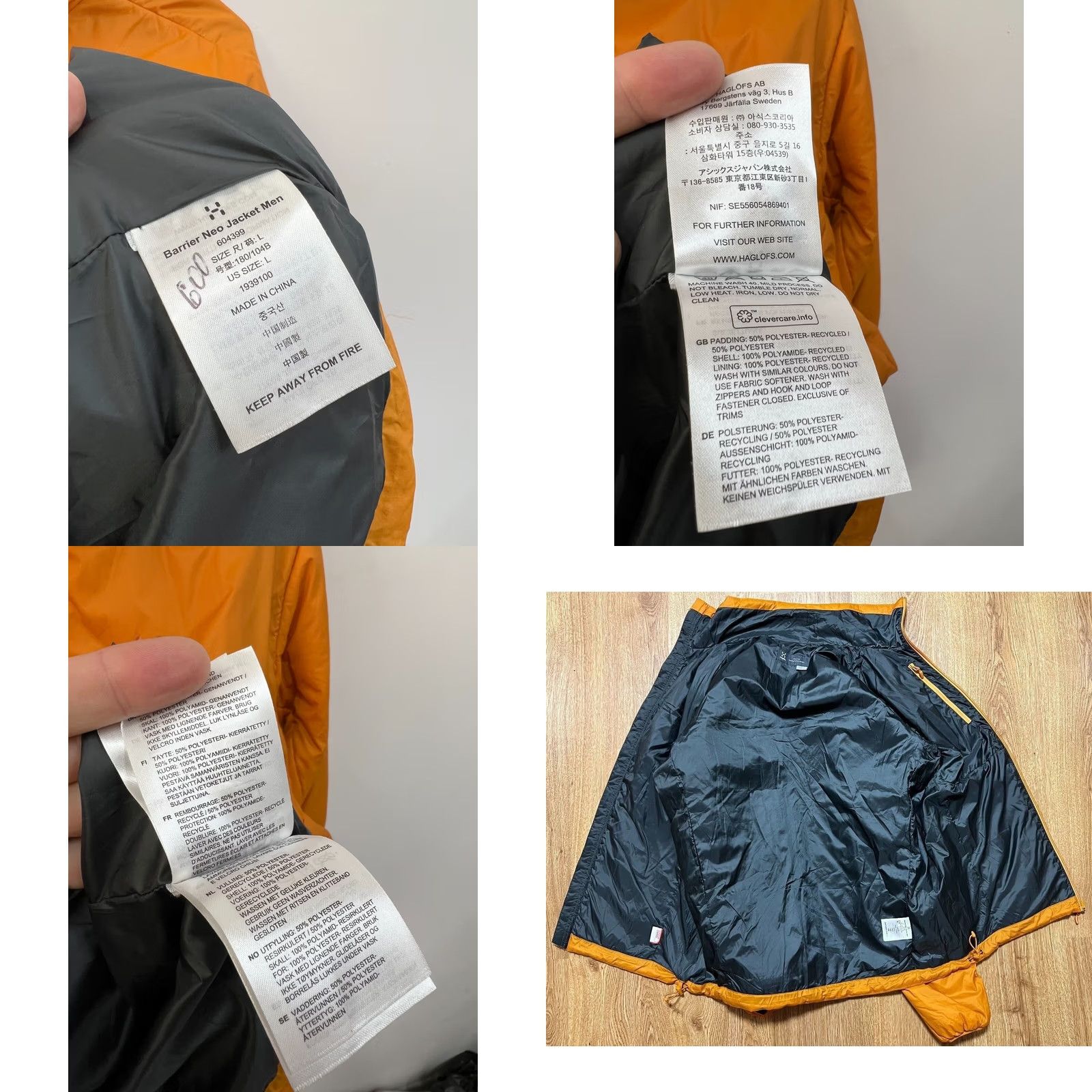 Vintage Haglöfs Barrier Neo Insulation Jacket Men's L Orange All Seasons Insulated Jacket Size US L / EU 52-54 / 3 - 8 Thumbnail