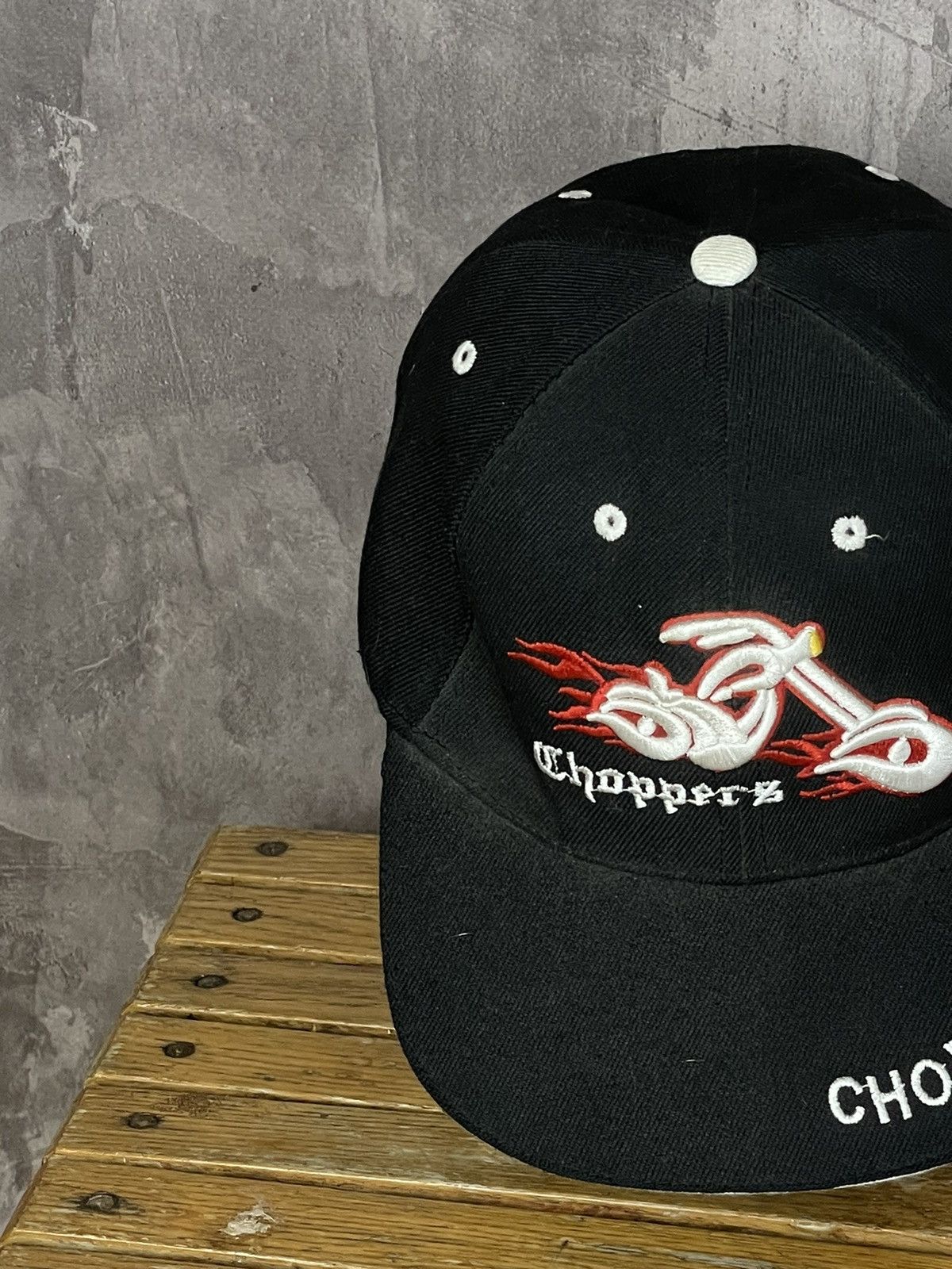 West Coast Choppers Vintage Y2K’s Choppers Flames Motorcycle Strapback Hat Cap Size ONE SIZE - 3 Thumbnail