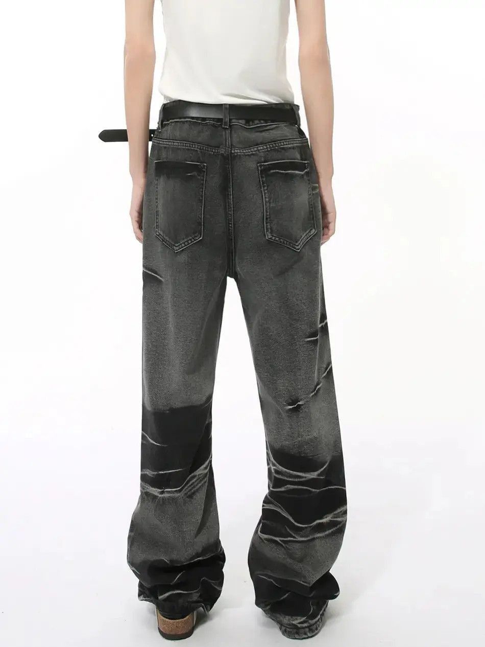 Japanese Brand Retro loose straight casual tie dye jeans Size US 32 / EU 48 - 4 Thumbnail