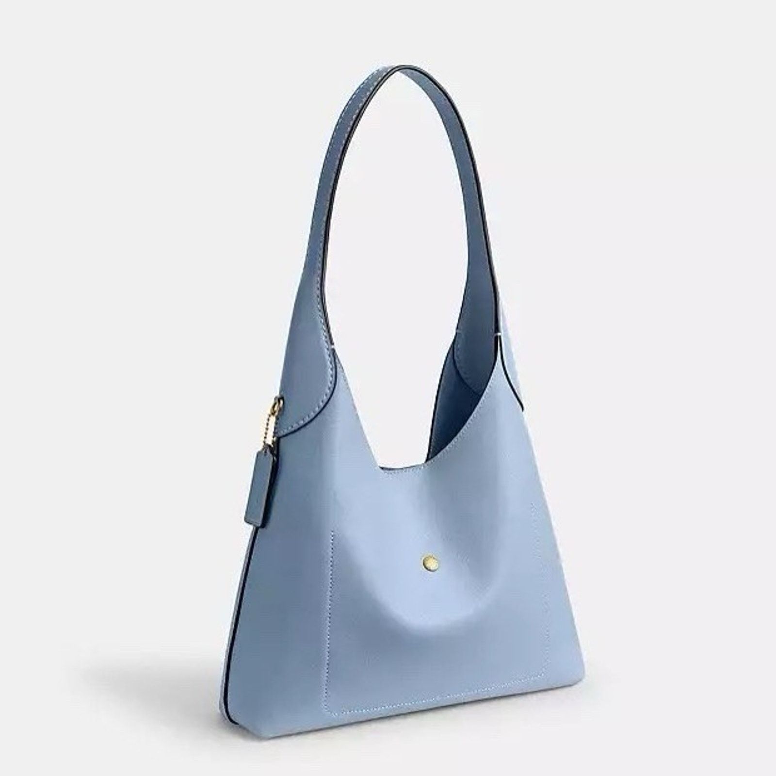 Coach NWT COACH Brooklyn Shoulder Bag 28 Leather Brass/Bluebell Size ONE SIZE - 8 Thumbnail