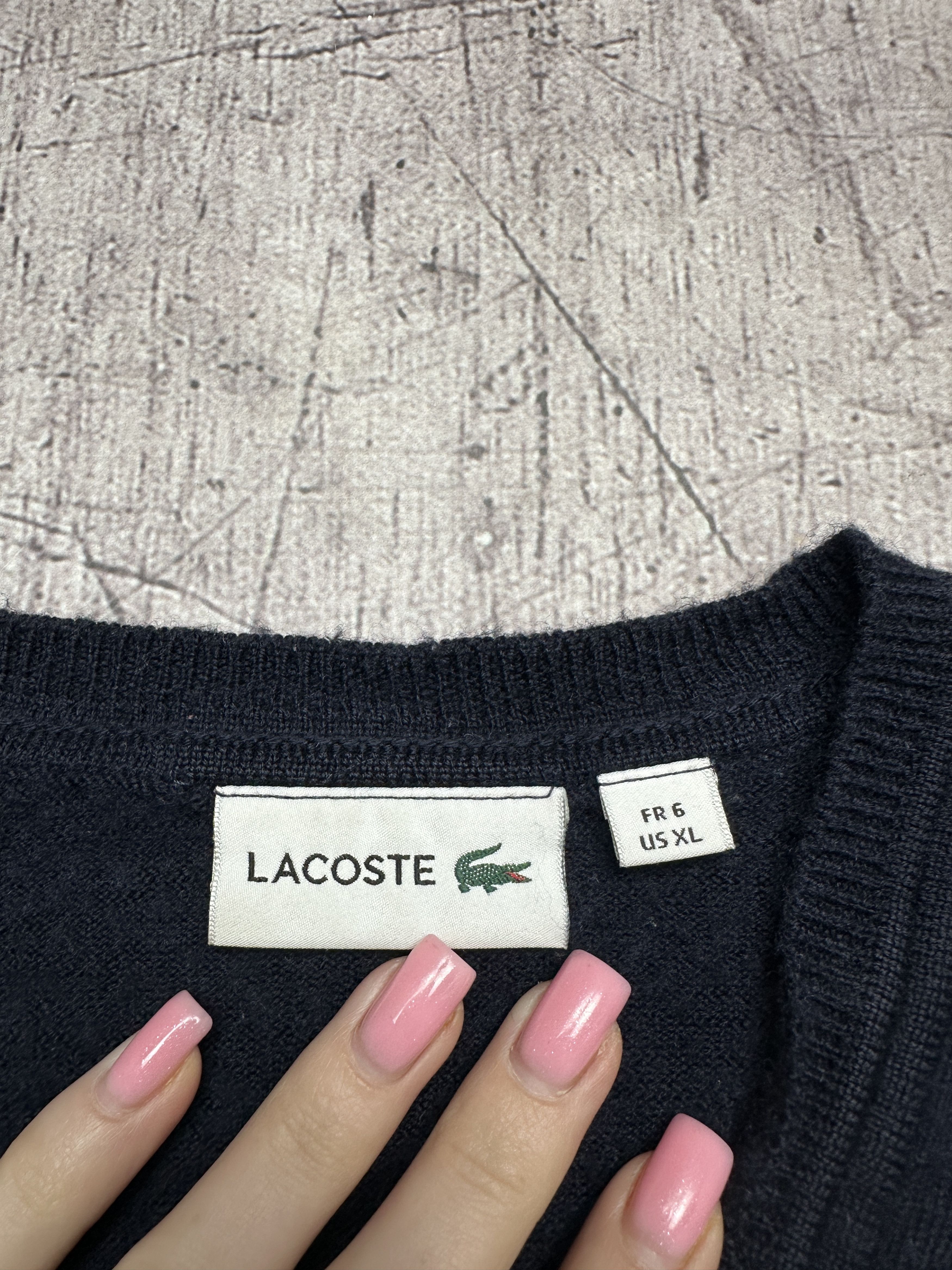 Lacoste Lacoste Mens Wool Knit V-Neck Sweater Size US XL / EU 56 / 4 - 4 Thumbnail