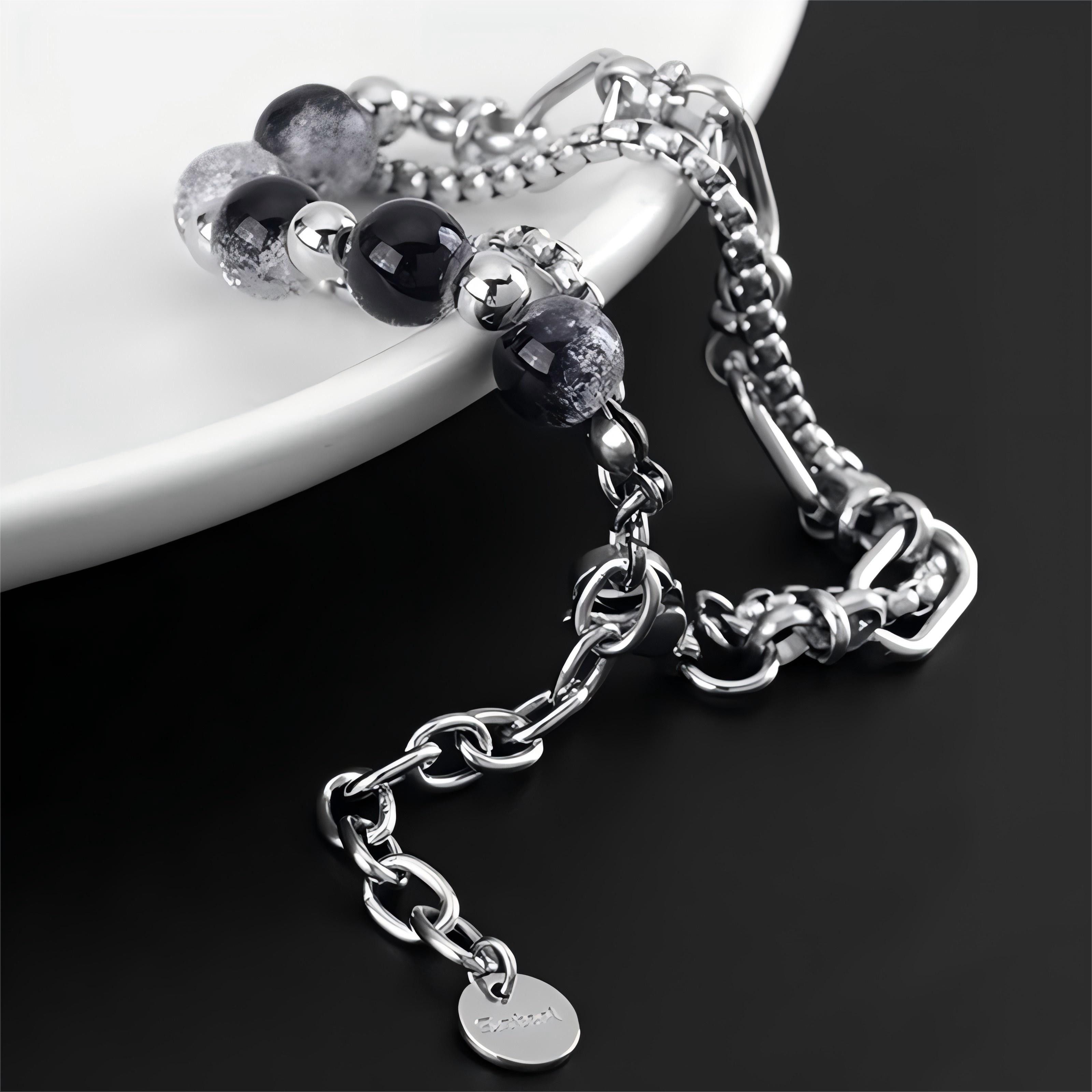 Other Ball Crystal Beaded Chain Link Metal Bracelet Size ONE SIZE - 1 Thumbnail