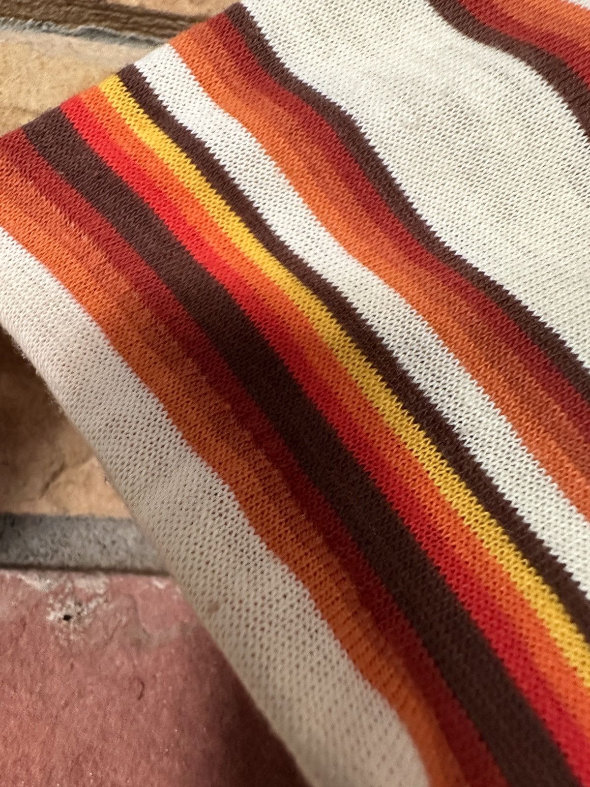 Vintage Vintage 70s Pinball Striped V Neck Tee Size US L / EU 52-54 / 3 - 6 Thumbnail