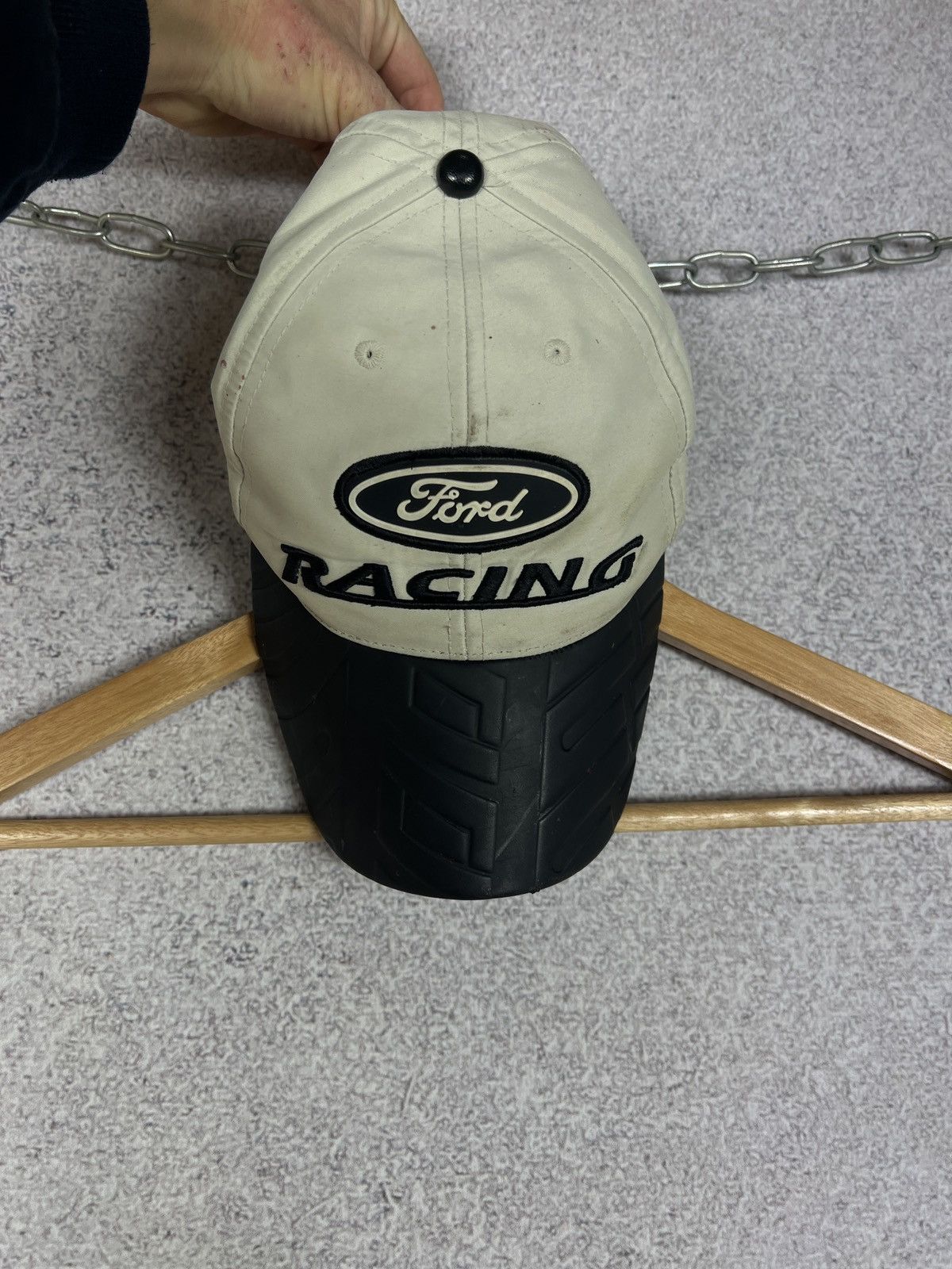 Vintage Rare! Vintage Ford Racing Tire Tread Visor Cap Hat Y2K Size ONE SIZE - 5 Thumbnail