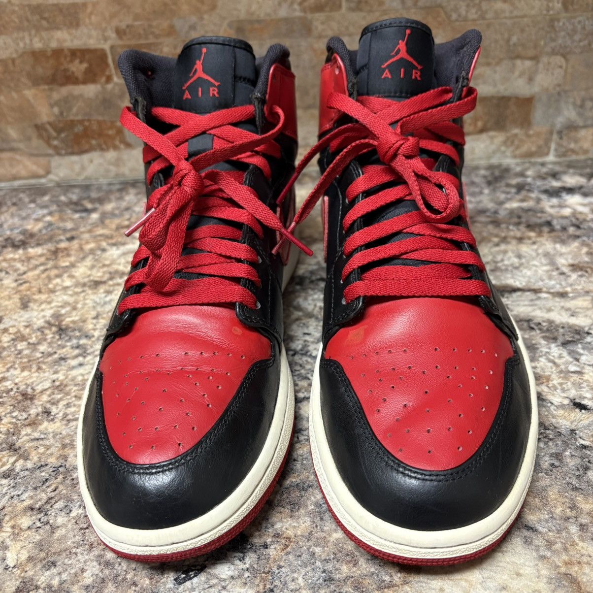 Jordan Brand Nike Air Jordan 1 Hi Retro 2009 “DMP Bred” Banned Size 10.5 Size US 10.5 / EU 43-44 - 3 Thumbnail