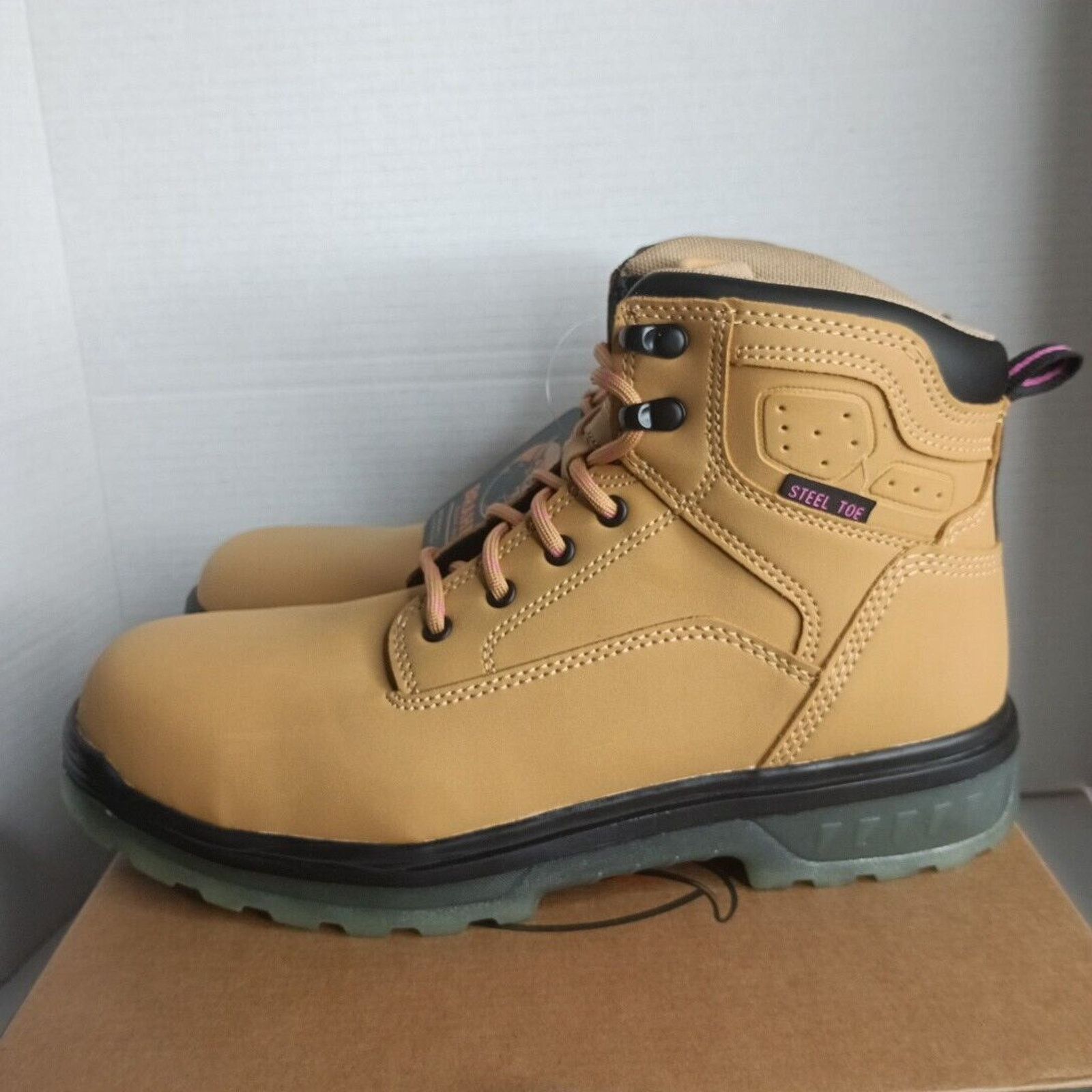 & Other Stories Brahma Womens Combustion Steel Toe Work Boots Size 9.5 Wheat Size US 9.5 / IT 39.5 - 4 Thumbnail