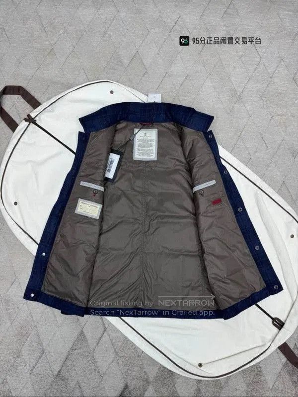 Brunello Cucinelli Brunello Cucinelli Wool Plaid Down Vest. Size US M / EU 48-50 / 2 - 3 Thumbnail