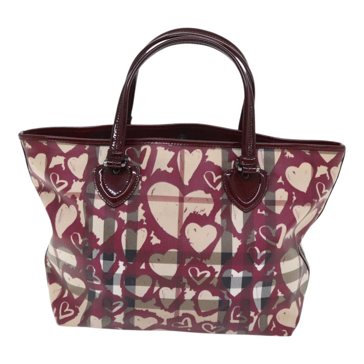 Burberry Burberry Nova Check Tote Bag Pvc Beige Silver Size ONE SIZE - 2 Thumbnail