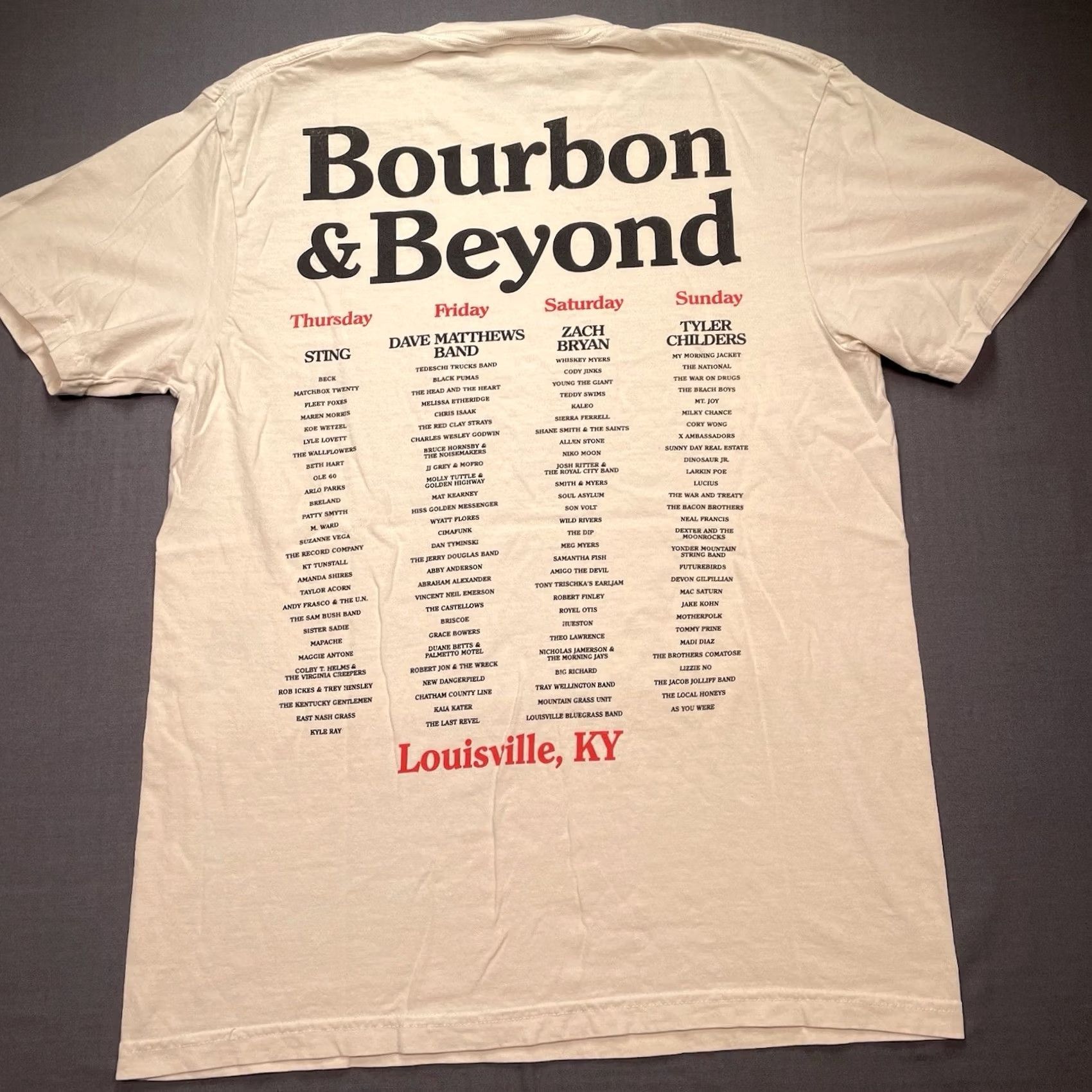 Comfort Colors Bourbon And Beyond Shirt Mens Medium Sting Zach Bryan Tyler Childers Rock 2024 Shirt Mens M Beige Band 2024 Size US M / EU 48-50 / 2 - 5 Thumbnail