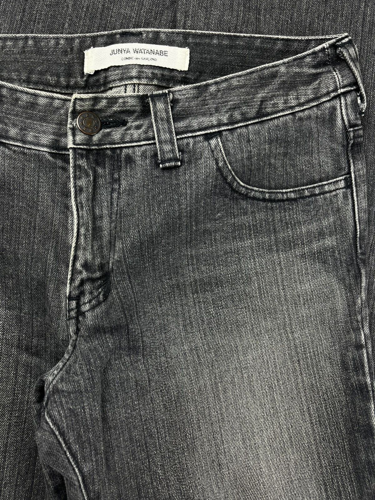 Comme des Garcons × Junya Watanabe × Vintage AW02 Junya Watanabe Flared Hem Bootcut Grey Denim Jeans Size 28" / US 6 / IT 42 - 3 Thumbnail