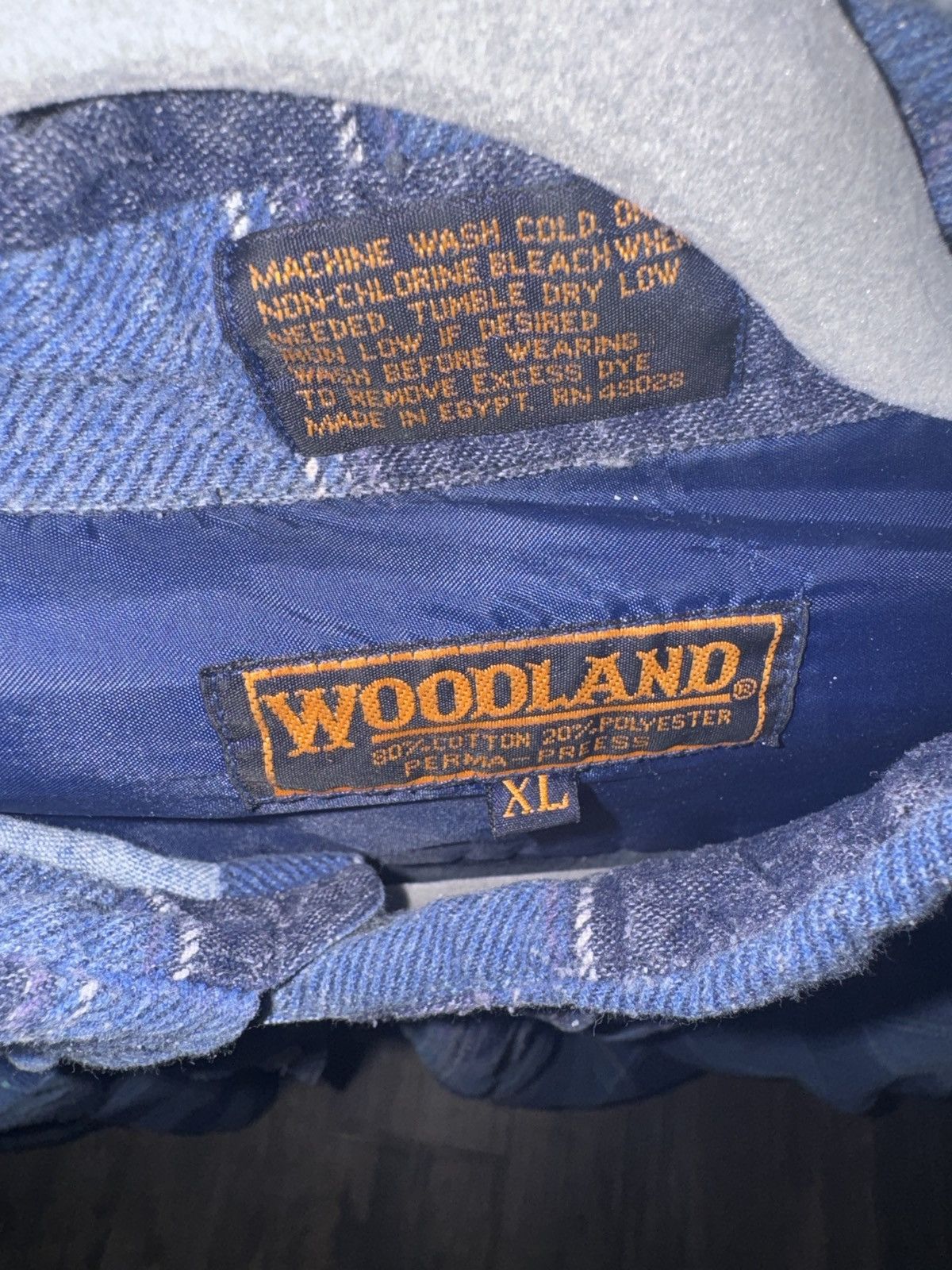 Vintage Vintage Blue Woodland Flannel Hype Yeezy Fall Classic Size US XL / EU 56 / 4 - 3 Thumbnail