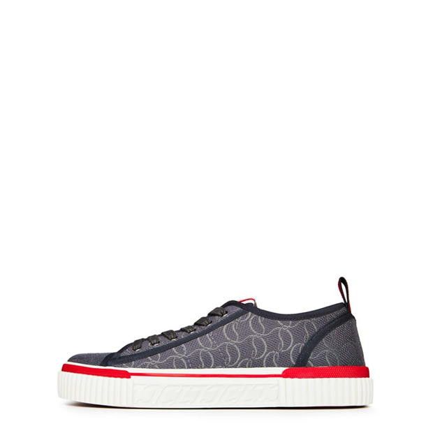 Christian Louboutin Pedro Logo-Jacquard Canvas Sneakers Size US 10 / EU 43 - 3 Thumbnail