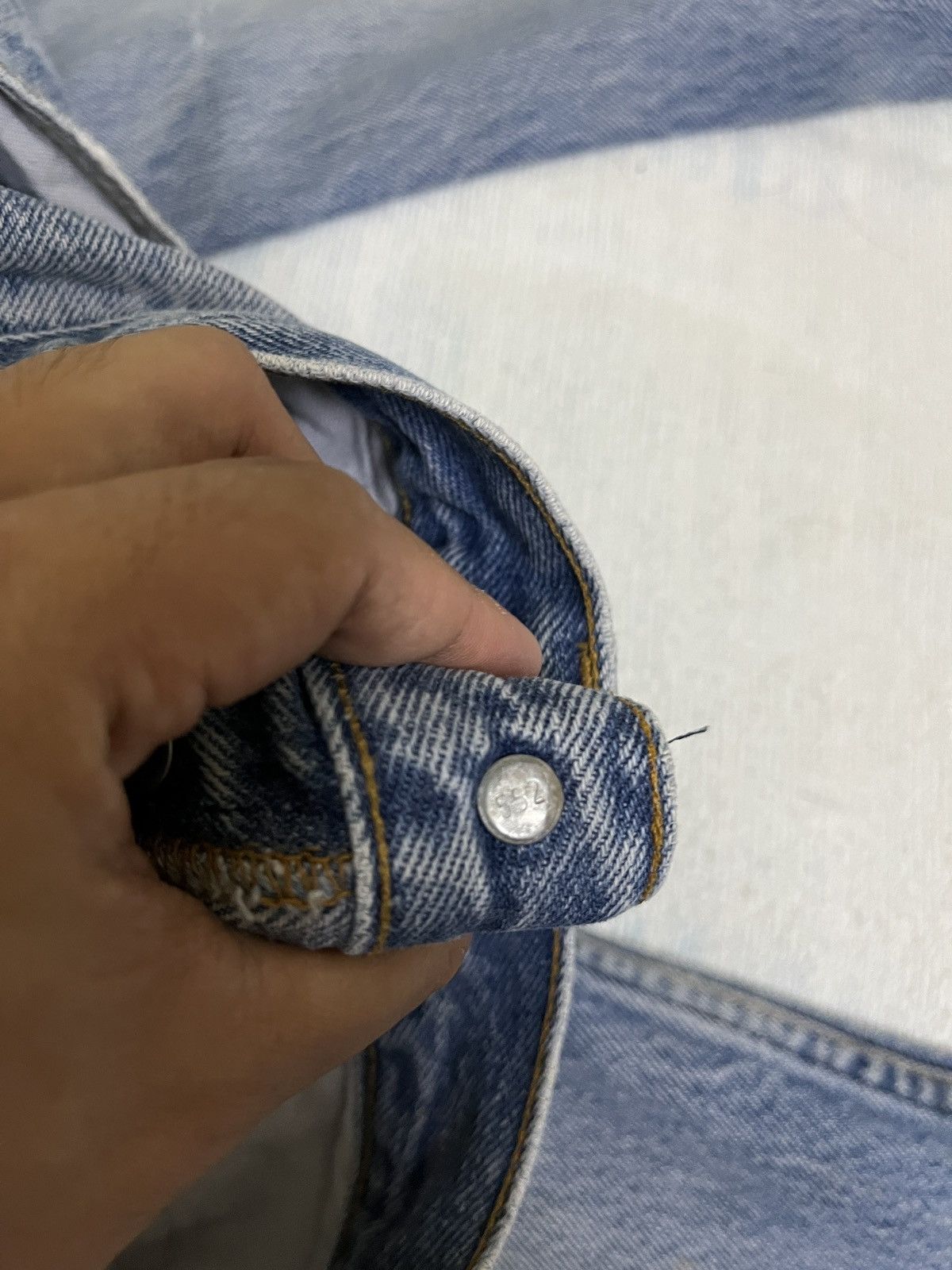 Levi's Vintage 80s Levis 501 Distressed Repaired Boro Size US 32 / EU 48 - 9 Thumbnail