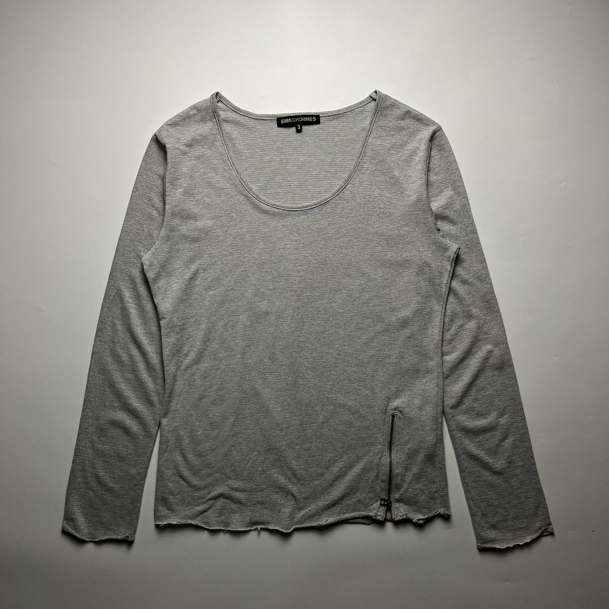 5351 POUR LES HOMMES 5351 Pour Les HOMMES - Distressed Long Sleeve Shirt Size US L / EU 52-54 / 3 - 1 Thumbnail