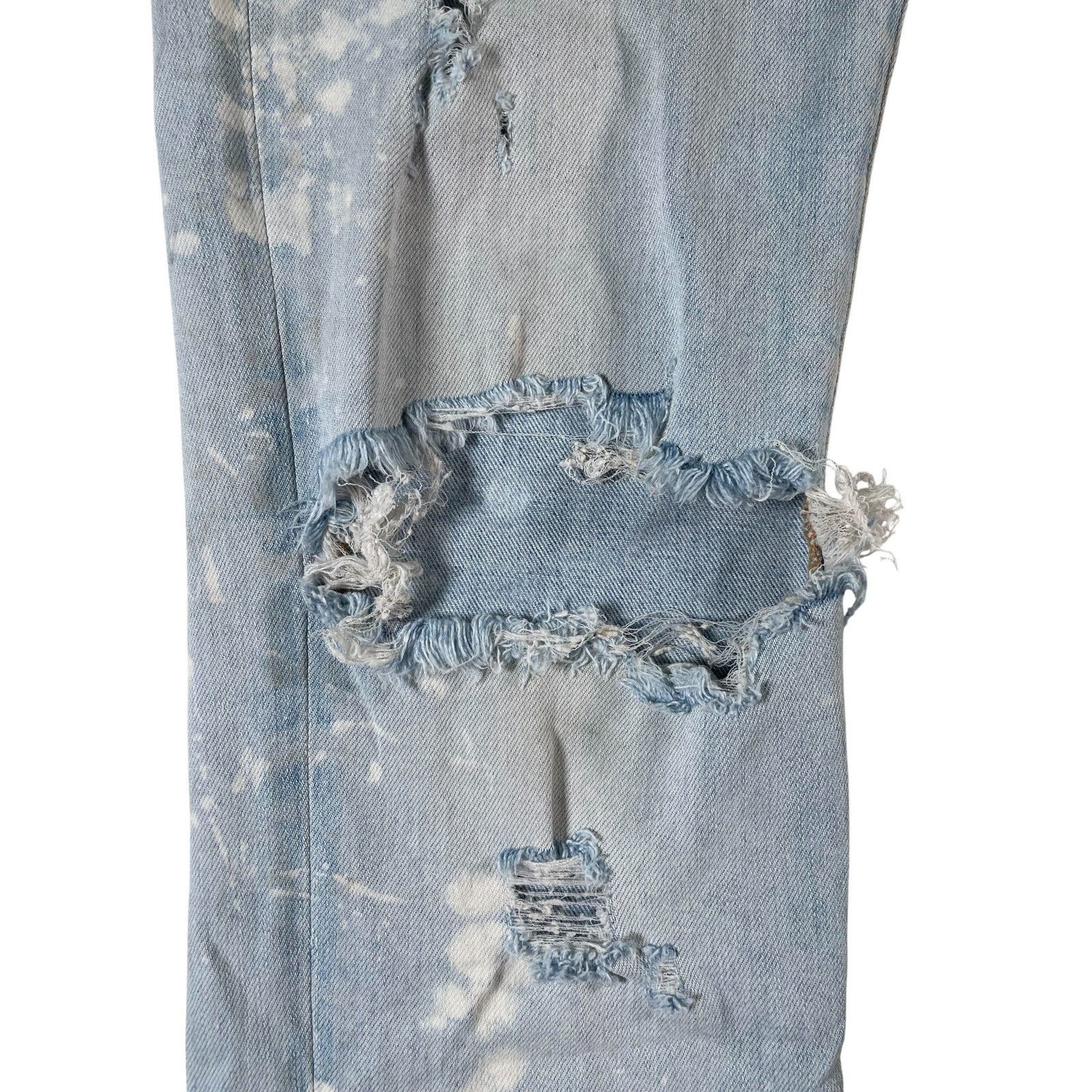 Amiri Amiri Light Wash Bleached Thrasher Jeans Size US 31 - 2 Thumbnail