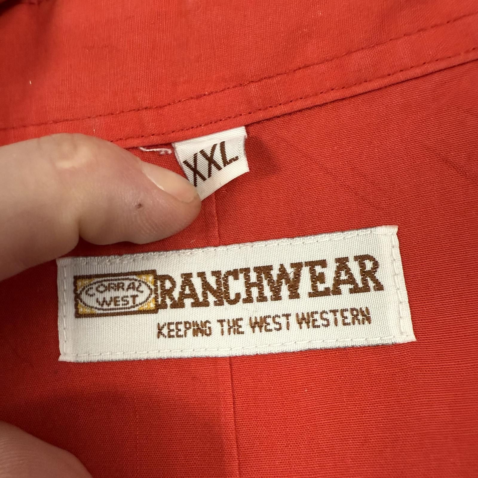 Designer Corral West Ranchwear Red Short-Sleeve Shirt XXL 2XL Size US XXL / EU 58 / 5 - 3 Thumbnail