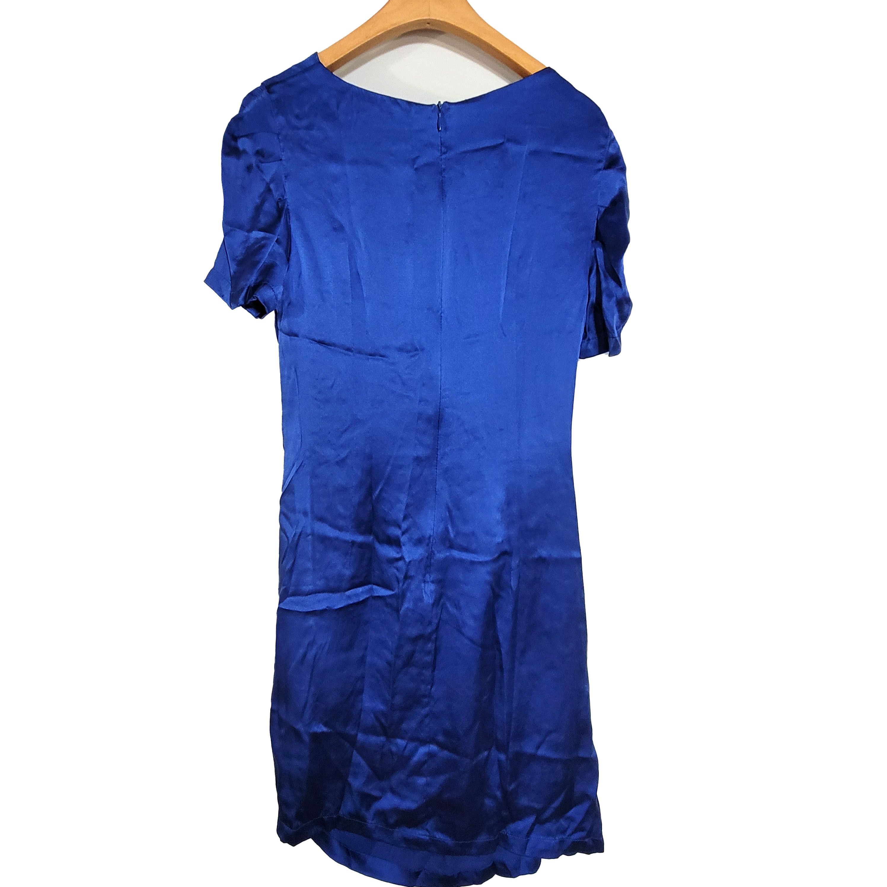 Other Women's Silk Size XS Short Sleeve Satin Dress SBK127 Size XS / US 0-2 / IT 36-38 - 2 Thumbnail