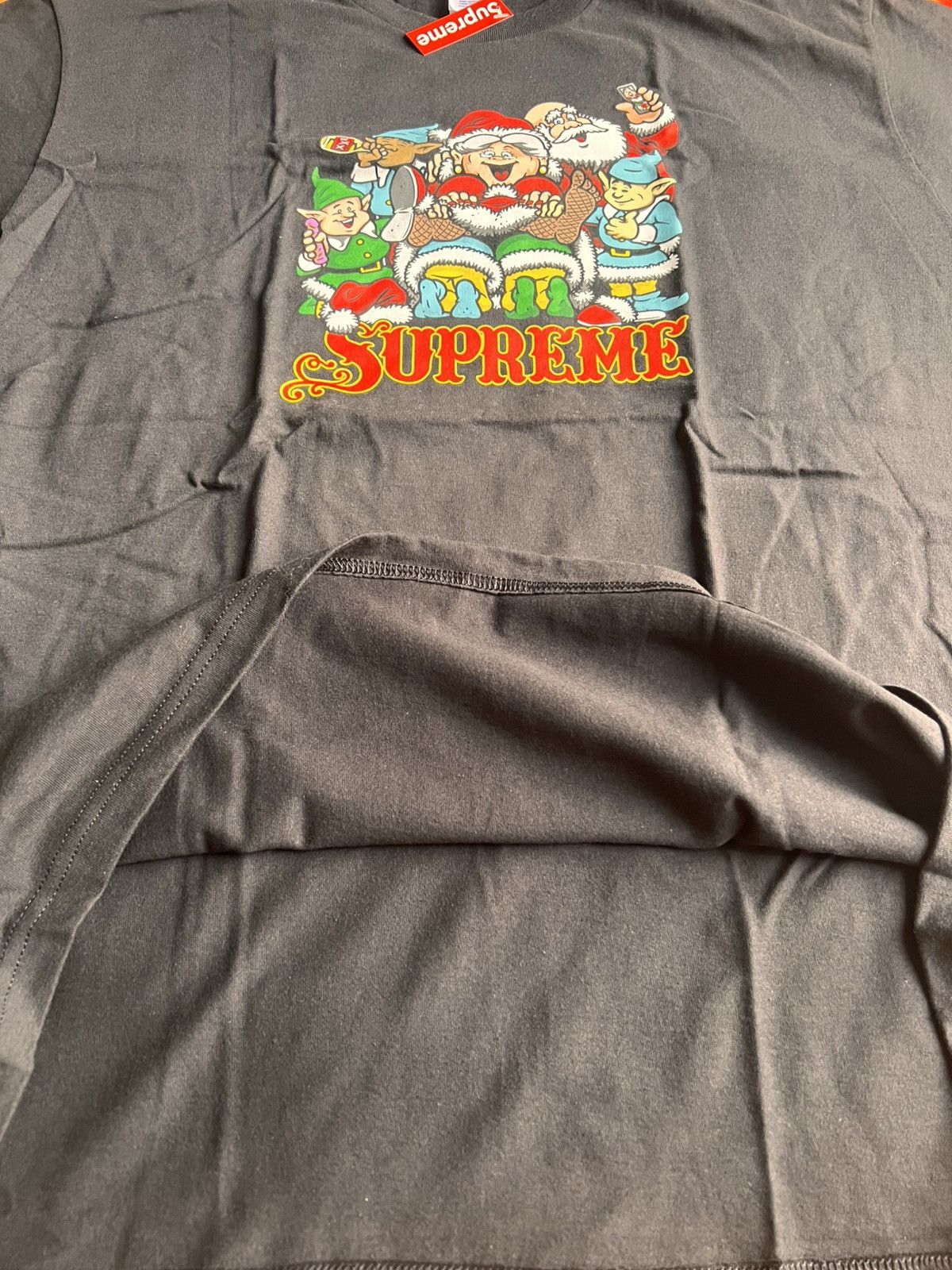 Supreme XL - Supreme Naughty Tee black santa tshirt Dwarfs holiday Size US XL / EU 56 / 4 - 16 Thumbnail