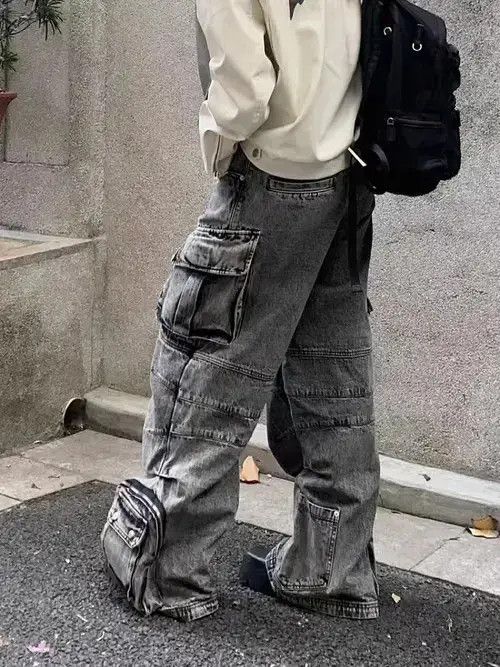 Japanese Brand × Jean Vintage workfashion multi-pocket draped wide-leg cargo Size US 32 / EU 48 - 2 Thumbnail