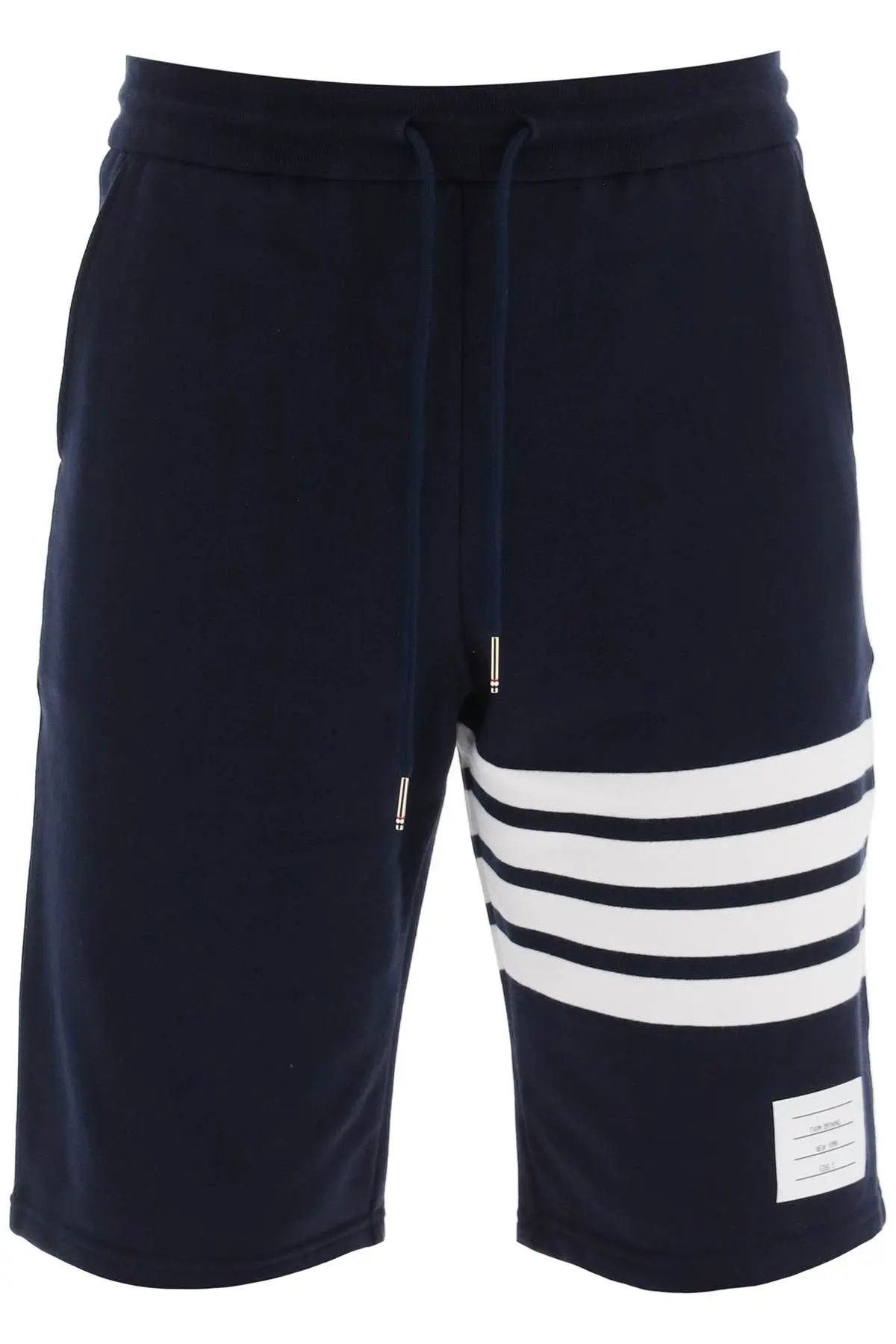 image of Thom Browne O1S22I1N0124 4-Bar Sweatshorts In Blue, Men's (Size 30)