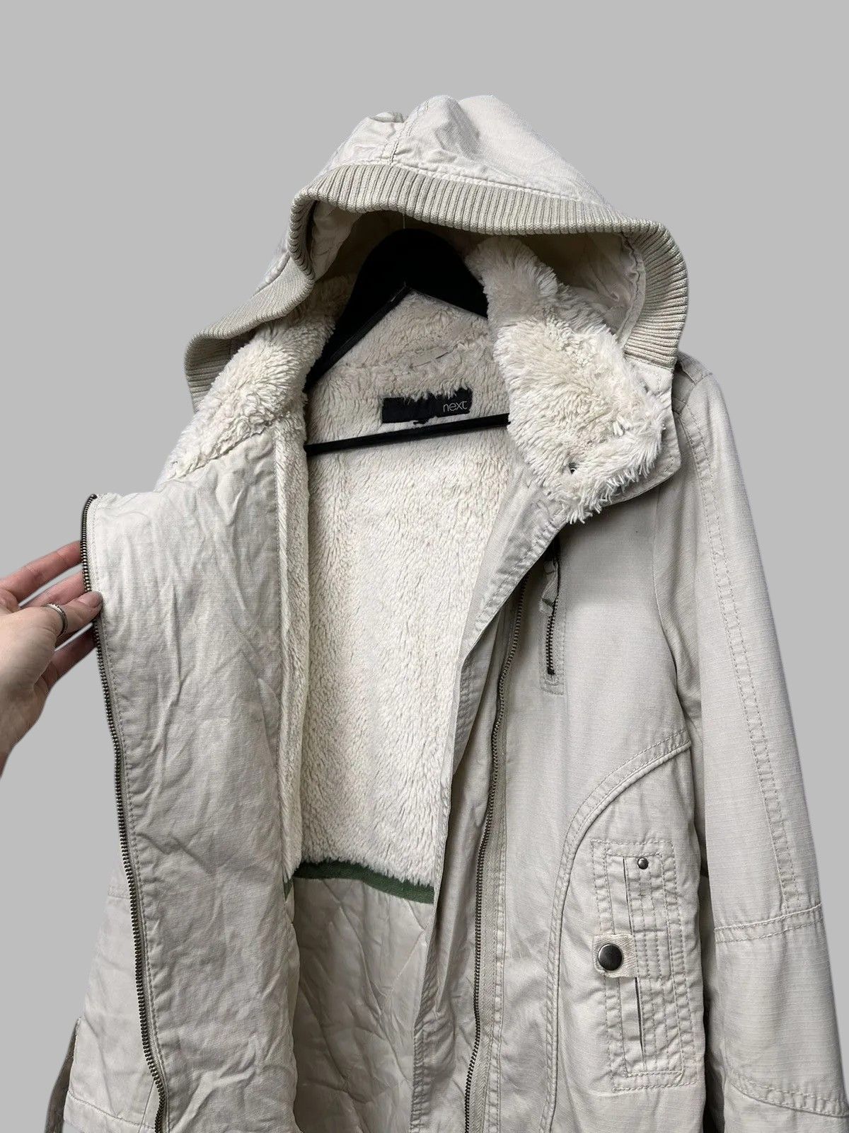 If Six Was Nine Jacket Beige Vintage Fur GOA Tornado Style Streetwear Size US M / EU 48-50 / 2 - 8 Thumbnail