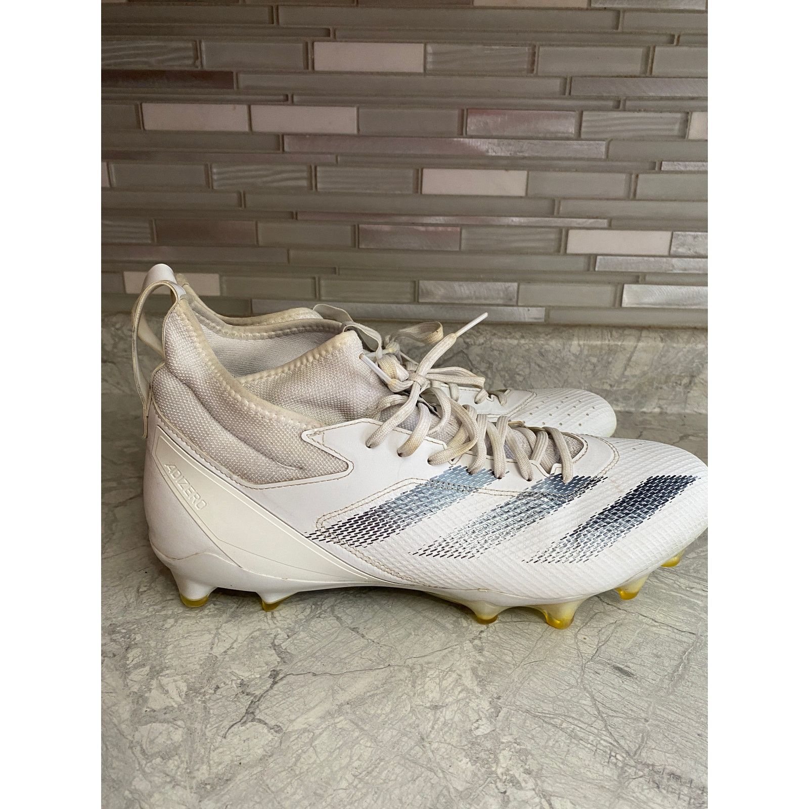 Adidas Adidas Adizero White and Gray Football Cleats Size 14 Size US 14 / EU 47 - 3 Thumbnail