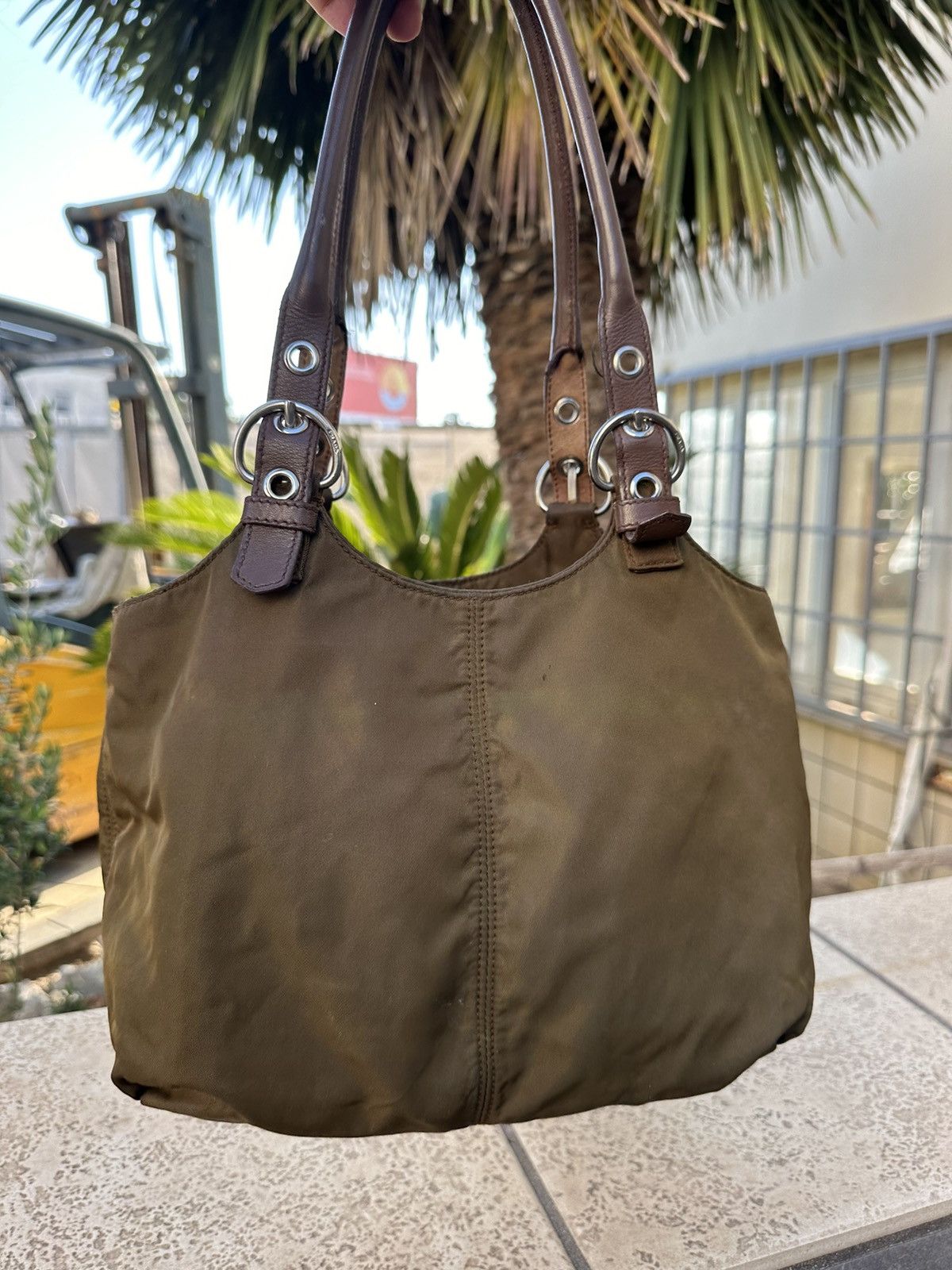 Prada Prada Nylon Bag Brown Size ONE SIZE - 8 Thumbnail