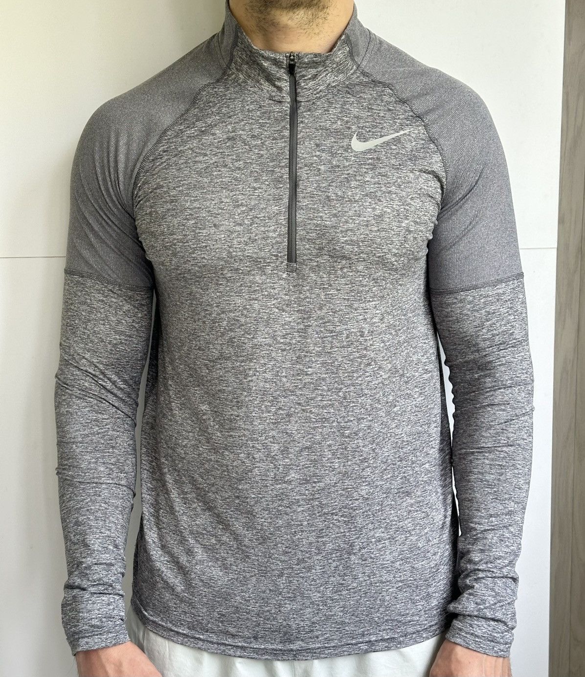Nike Nike Dri-Fit Element Mens Gray 1/2 Zip Running Shirt Size M Size US M / EU 48-50 / 2 - 1 Thumbnail