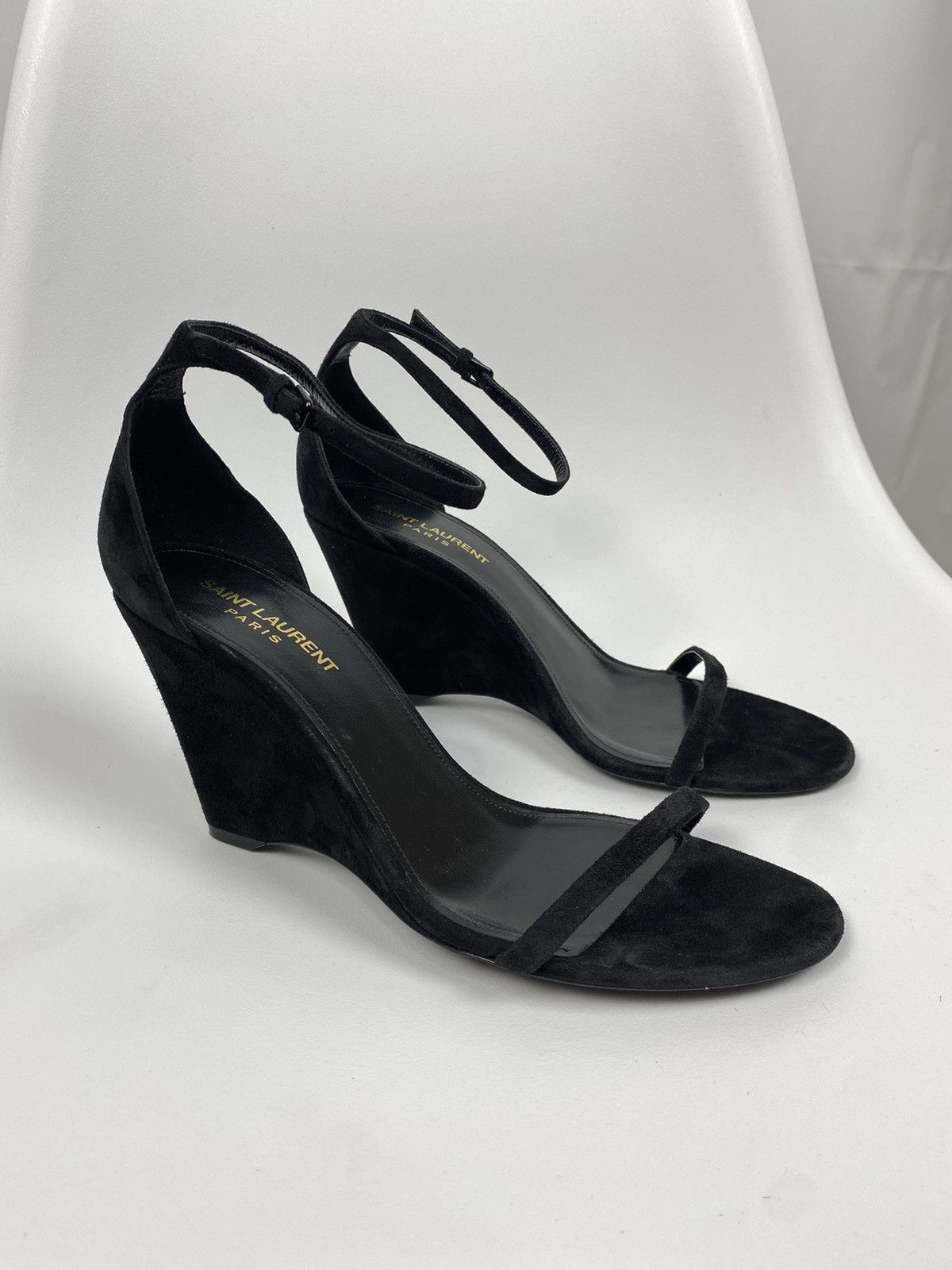Saint Laurent Paris Saint Laurent Paris Lila Suede Wedges size 39,5 Size US 9.5 / IT 39.5 - 6 Thumbnail