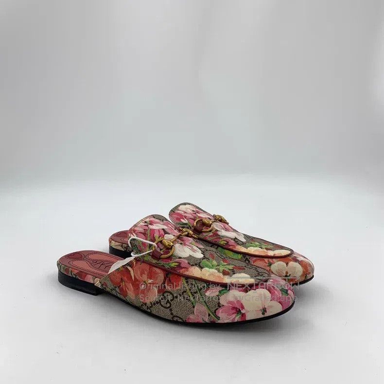 Gucci Gucci Brown horse buckle logo jacquad flower print casual Size US 6.5 / IT 36.5 - 2 Thumbnail