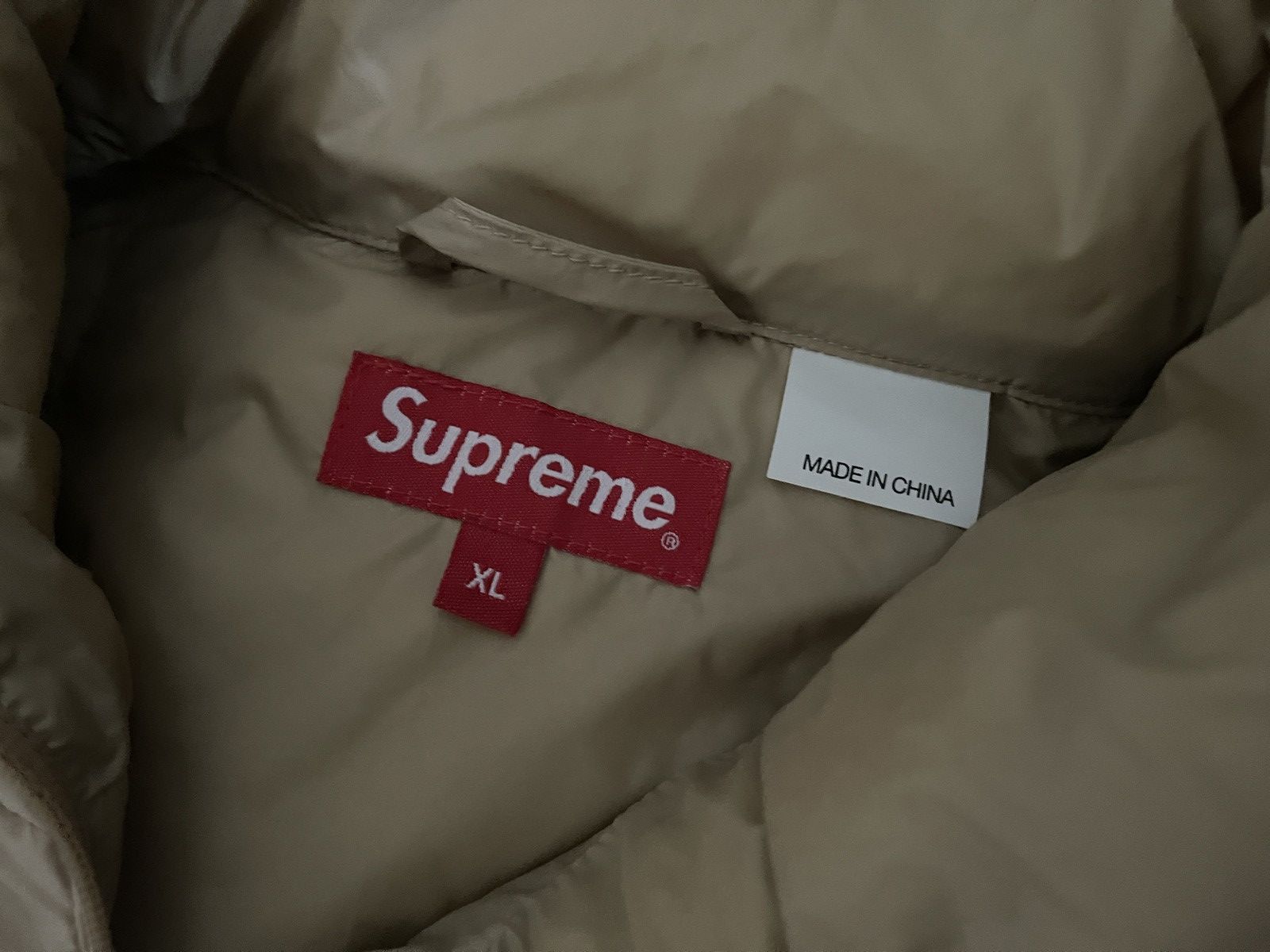 Supreme Supreme Micro Down Half Zip Hooded Pullover TAN FW2022 Size US XL / EU 56 / 4 - 2 Thumbnail