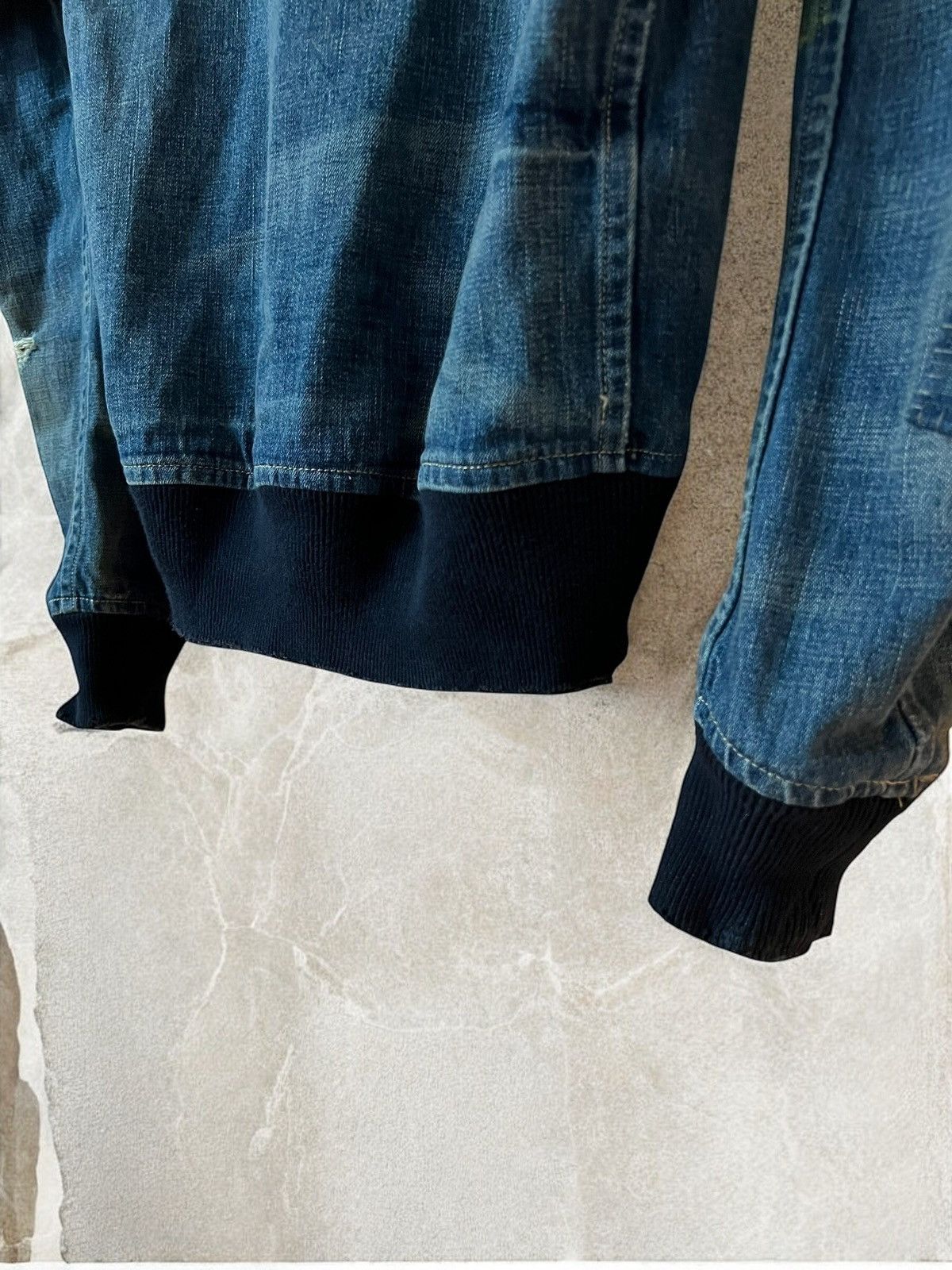 Denim & Supply Ralph Lauren × Polo Ralph Lauren × Vintage DENIM & SUPPLY RALPH LAUREN Denim Bomber jacket ma1 painted Size US M / EU 48-50 / 2 - 11 Thumbnail