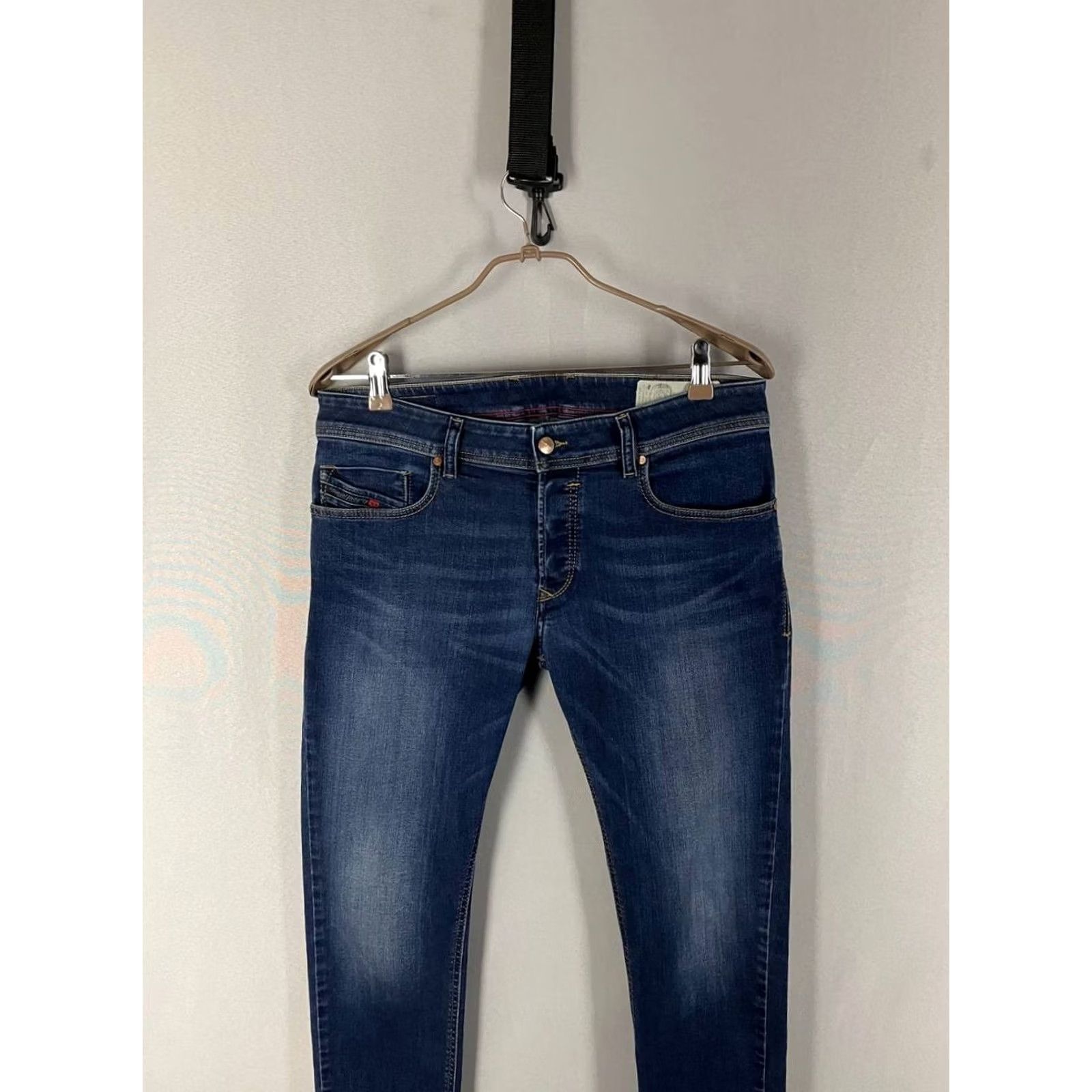 Diesel Diesel Sleenker Jeans Size 32 Navy Cotton Denim Skinny Leg Zip Fly Button Mens Size US 32 / EU 48 - 4 Thumbnail