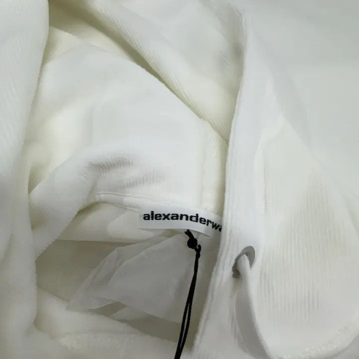 Alexander Wang Alexander Wang Logo Hooded Cropped Sweatshirt - Size XS / US 0-2 / IT 36-38 - 6 Thumbnail