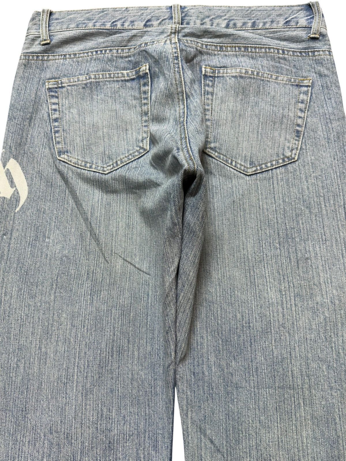 Hysteric Glamour Vintage Oririn Faded Printed Grunge Distressed Denim Size US 31 - 6 Thumbnail