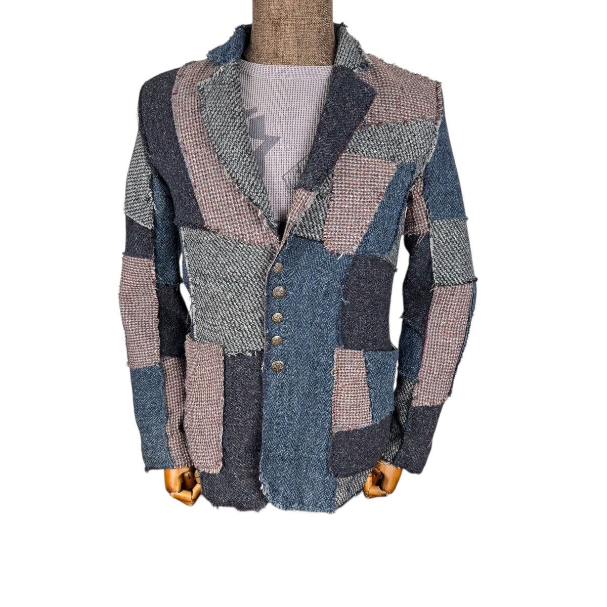 Harris Tweed 🔥HARRIS TWEED PATCHWORK BALMACAAN COAT BLAZER Size US M / EU 48-50 / 2 - 2 Thumbnail