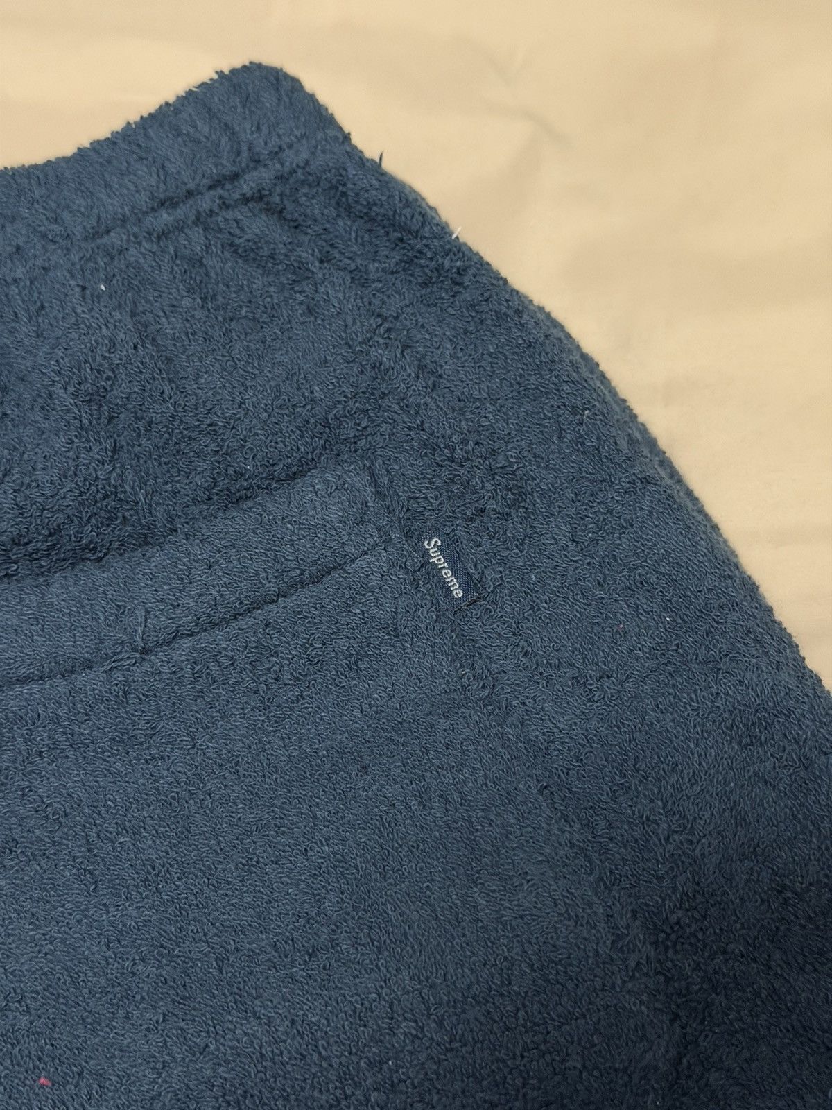 Supreme Terry Cloth Logo Short Navy Blue Medium SS18