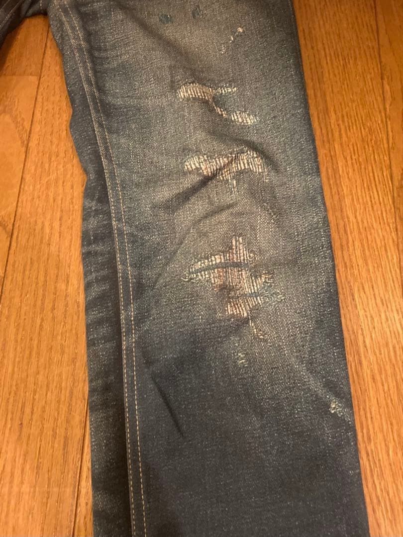 Junya Watanabe × Levi's Junya Watanabe Man x Levi's Damaged Transfer Denim Indigo S Size US 28 / EU 44 - 3 Thumbnail