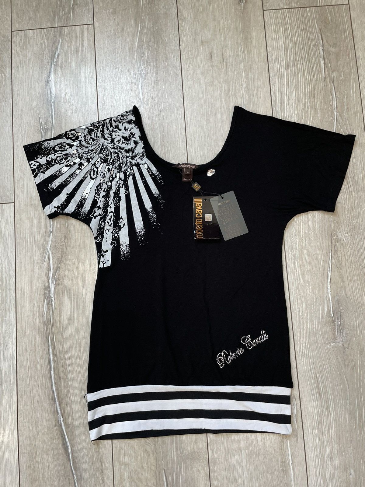 Roberto Cavalli × Vintage NEW vintage Roberto Cavalli t shirt long sleeve Size M / US 6-8 / IT 42-44 - 1 Thumbnail