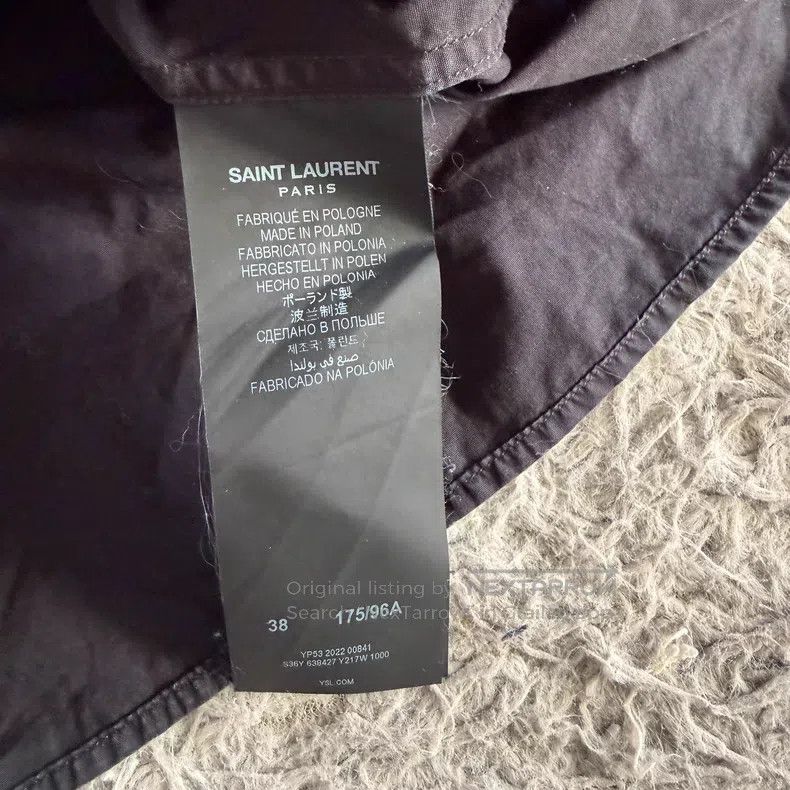 Saint Laurent Paris Saint Laurent Paris Black Basic Long Sleeve Shirt Jacket Size XS / US 0-2 / IT 36-38 - 5 Thumbnail