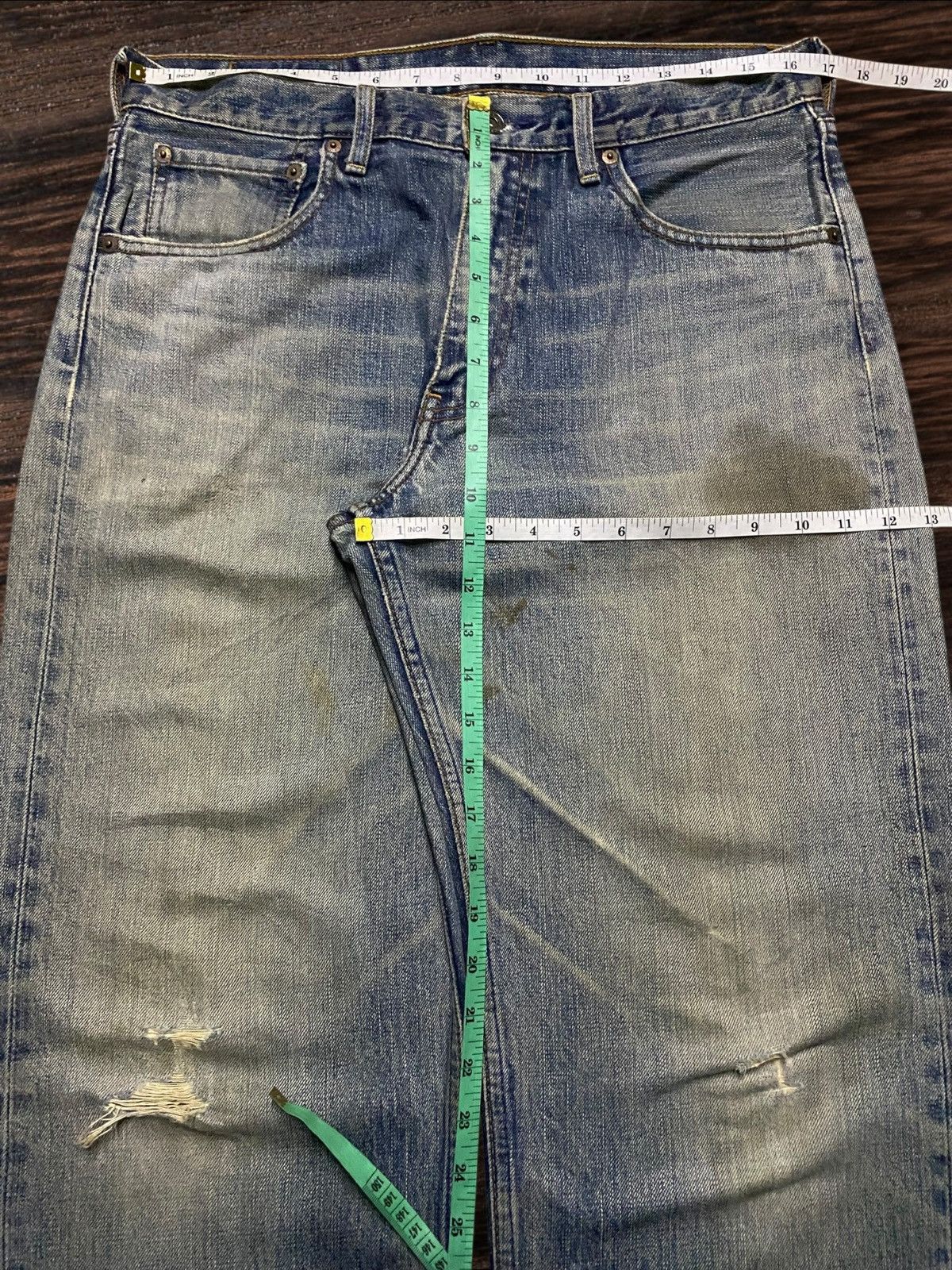 Levi's Vintage Levis 503 80s mud wash Distressed Baggy Jeans Size US 33 - 18 Thumbnail