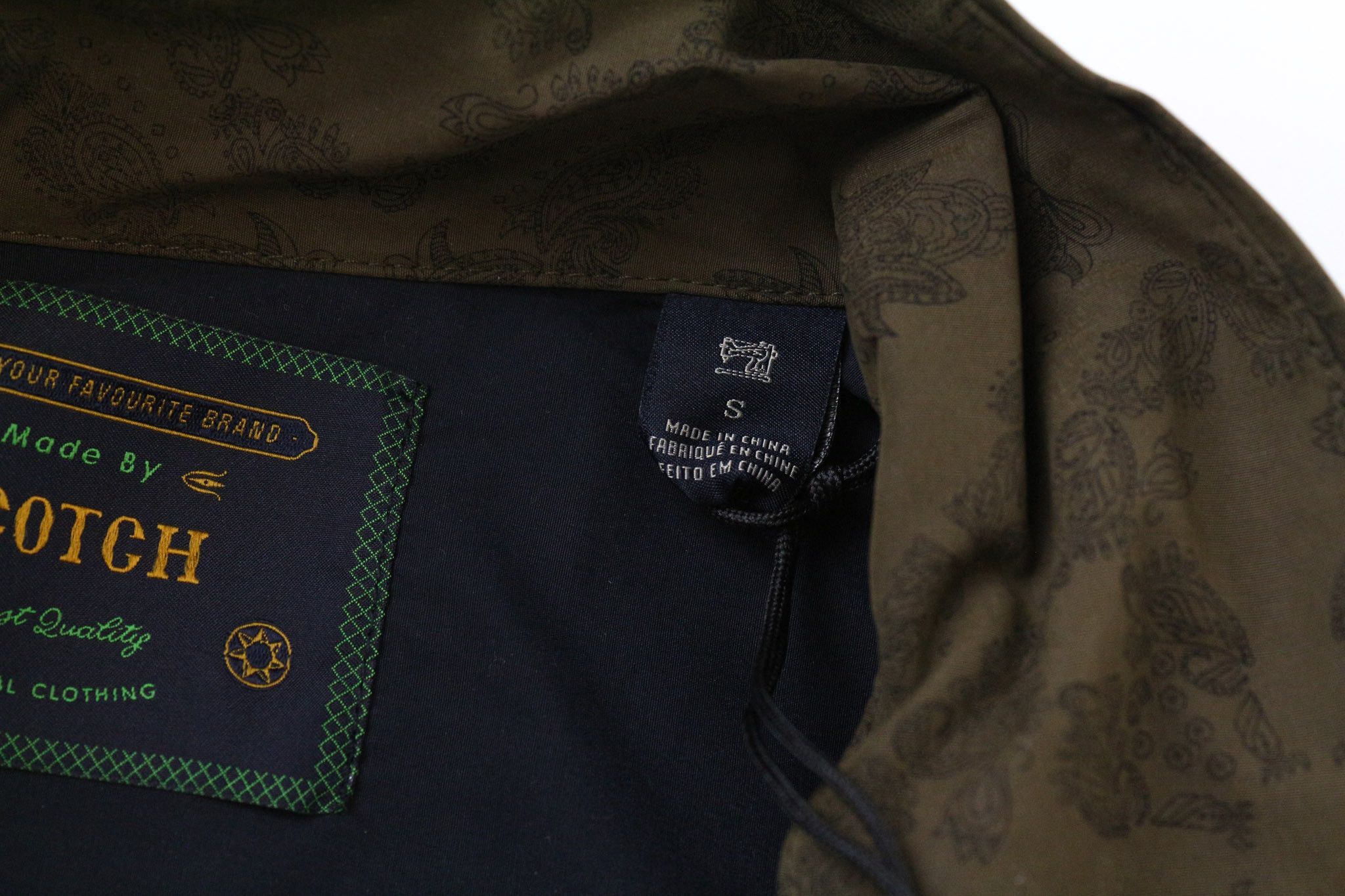 Scotch & Soda AMS COUTURE S Green Pattern Cotton Jacket 74934 Size US S / EU 44-46 / 1 - 5 Thumbnail