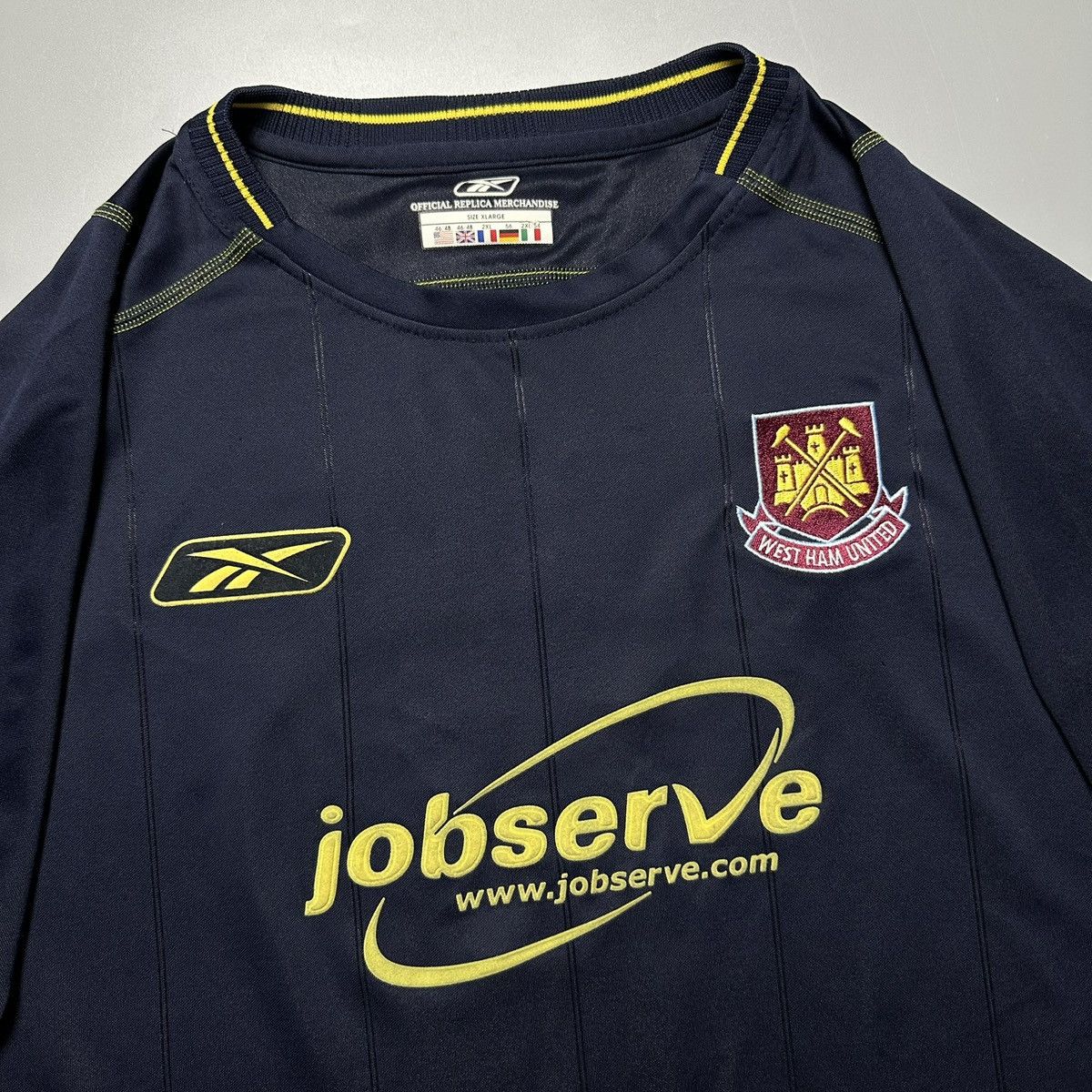 Reebok WEST HAM REEBOK 2003/2004 FOOTBALL AWAY JERSEY #6 CARRICK Size US XL / EU 56 / 4 - 4 Thumbnail