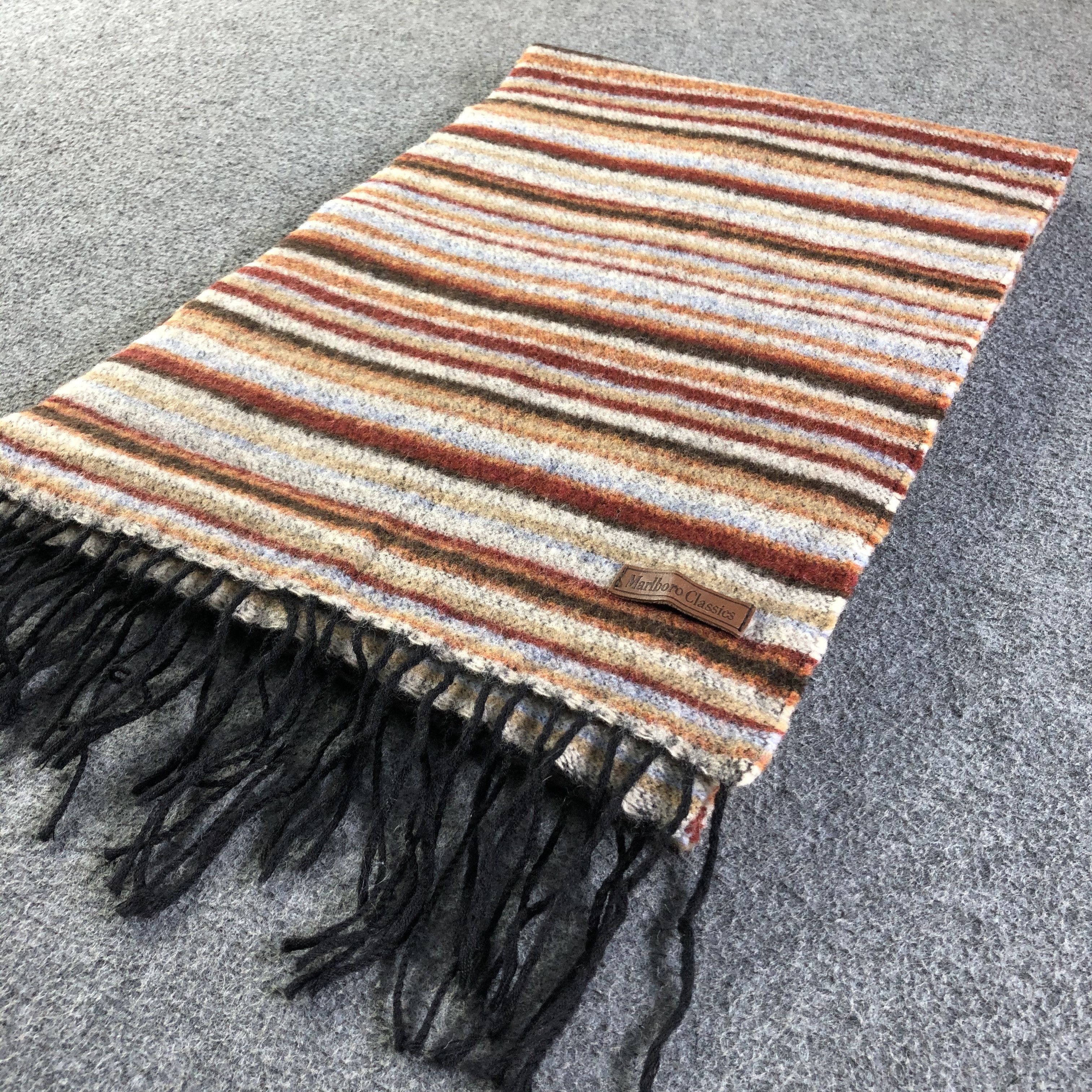 Marlboro Marlboro Classics Wool Scarf / Muffler / Neckwear P099 Size ONE SIZE - 3 Thumbnail
