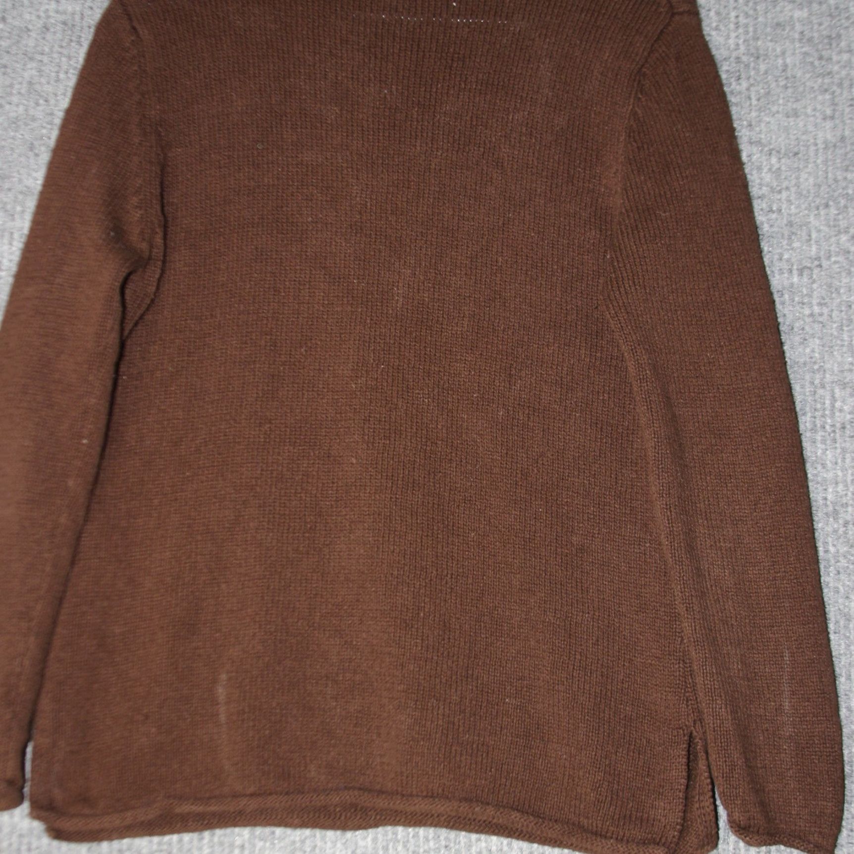 Vintage VINTAGE? LL Bean Sweater Womens M Brown Silk Cotton Blend V Neck Split Hem Size M / US 6-8 / IT 42-44 - 5 Thumbnail