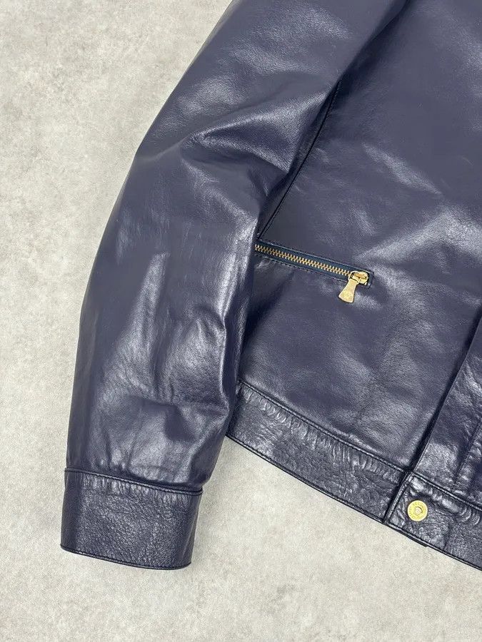 Versace 2000s Versace Purple Leather Gold Hardware Jacket Size US S / EU 44-46 / 1 - 8 Thumbnail