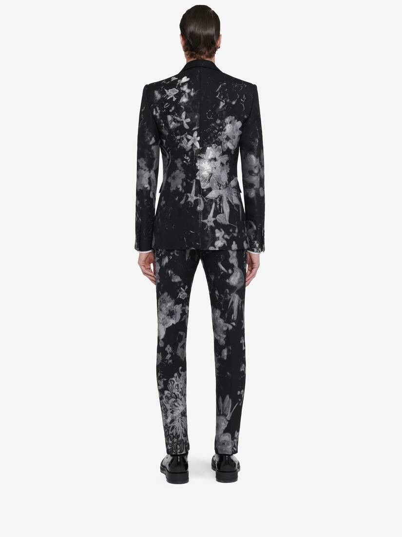 Alexander McQueen o1w1db10725 Wax Flower Single-Breasted Jacket Black/Silver Size US M / EU 48-50 / 2 - 6 Thumbnail