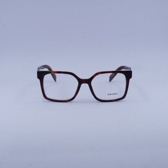 Prada Prada PRB03V 22A1O1 Eyeglasses Poppy Havana 54mm Square Size ONE SIZE - 2 Thumbnail