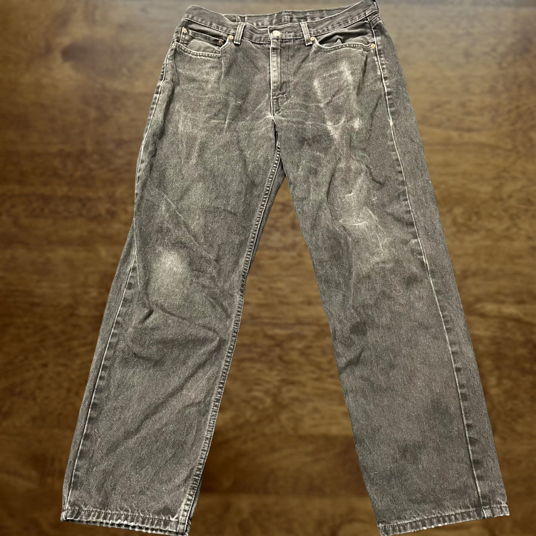Levi's Levi's 550 Jeans Mens 36x34 Relaxed Tapered Fit Denim Gray Black Charcoal Wash Pockets Zip Fly Leather Patch Vintage No Size US 36 / EU 52 - 1 Thumbnail